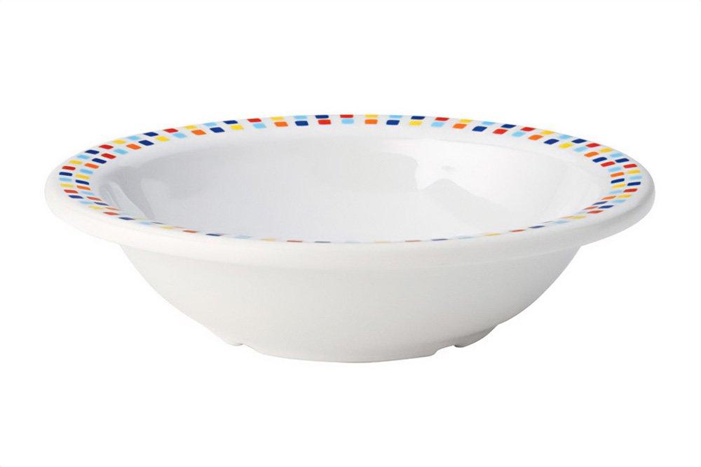 Kingline Spanish Tile Melamine Rimmed Fruit Bowl