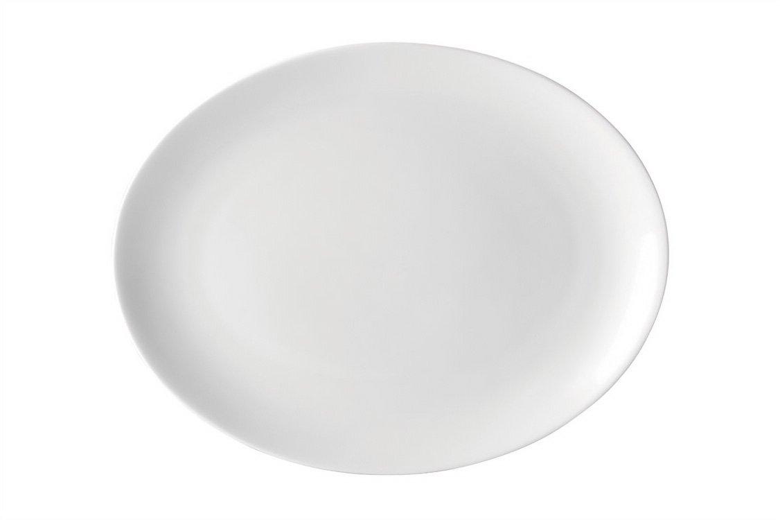Utopia Pure White Oval Plate- 25cm