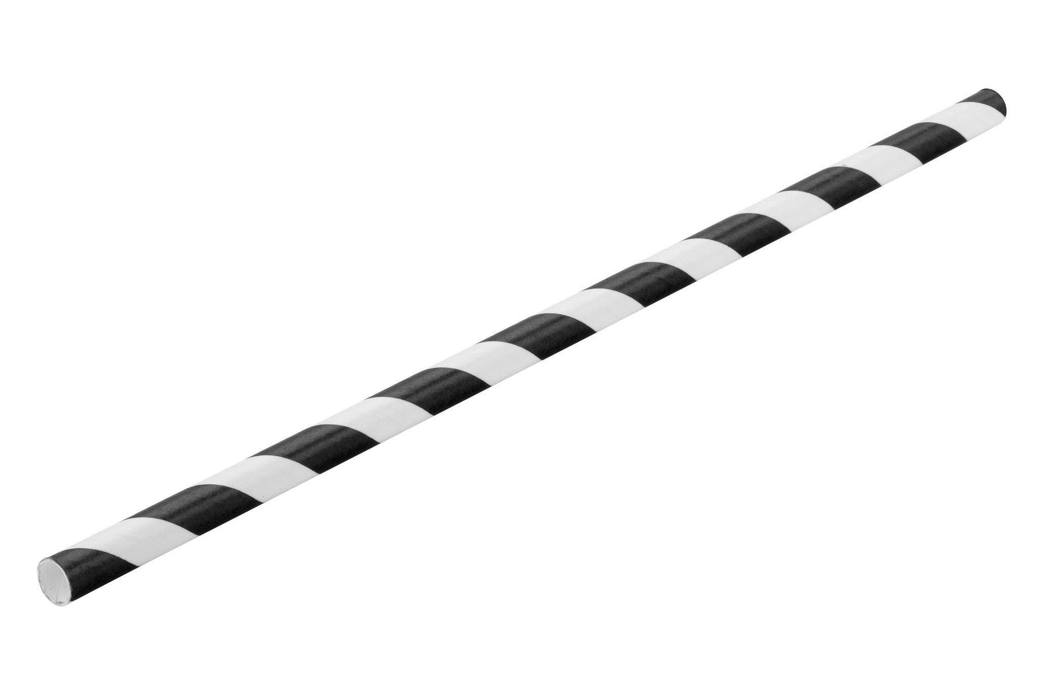 Black/White Paper Straws 20cm