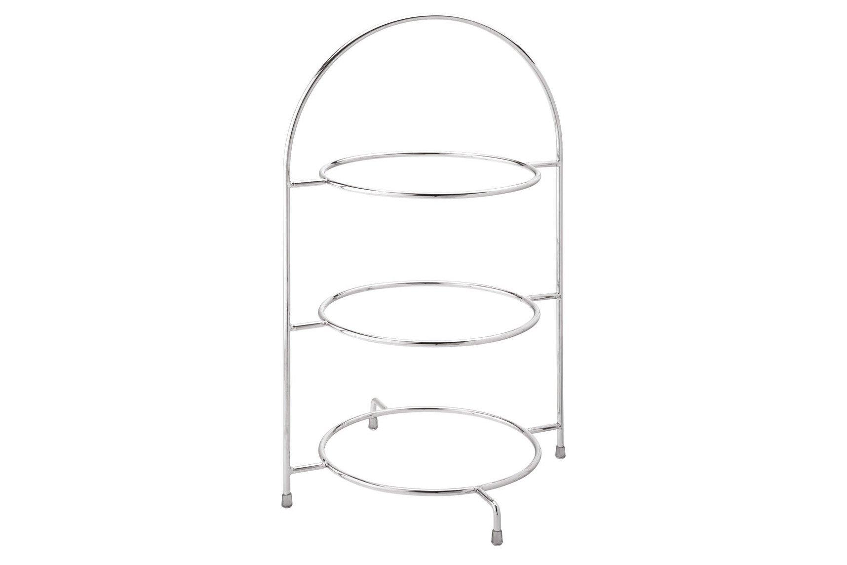 Chrome Plated Three Tier Stand 43cm