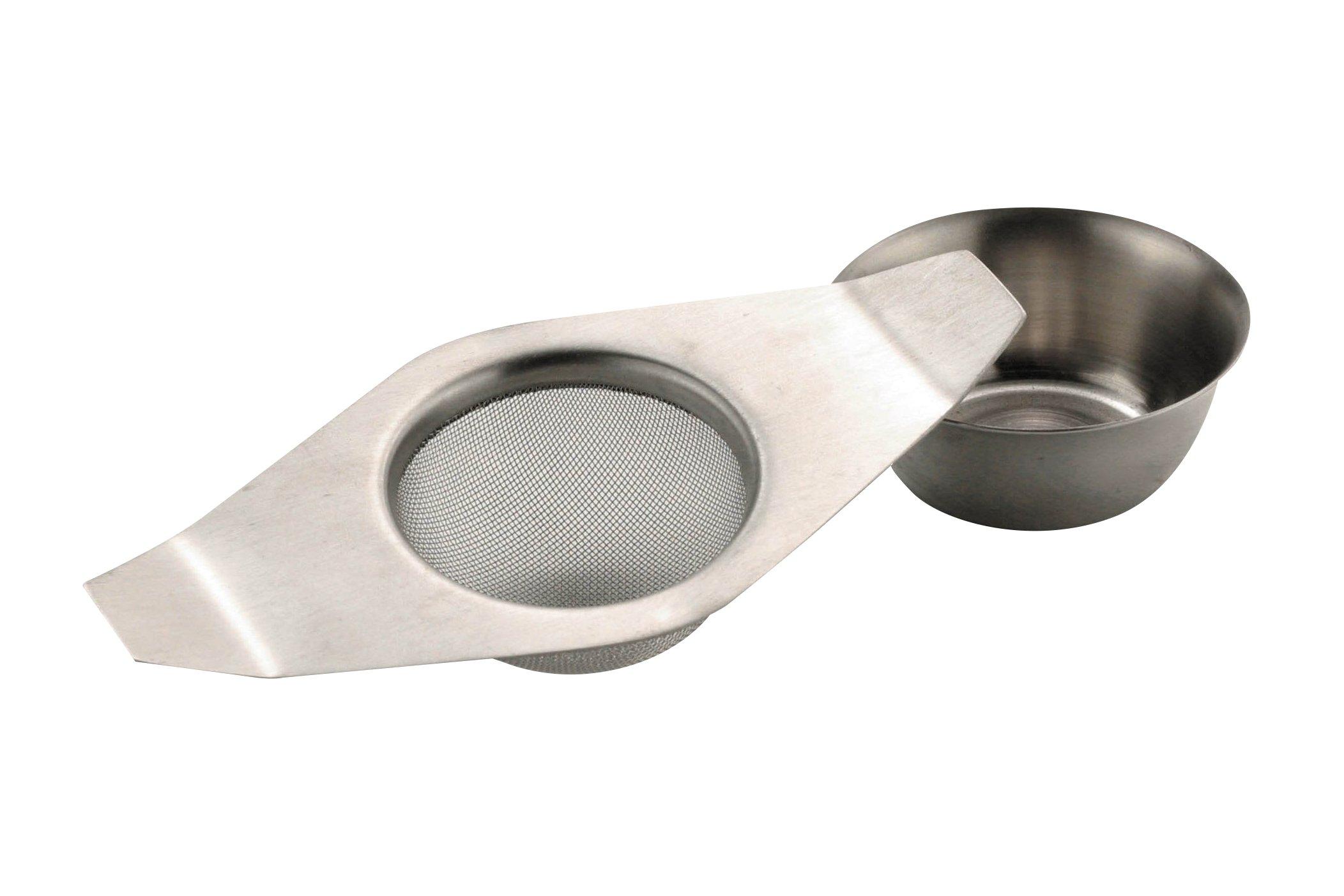 Stainless Steel Winged Tea Strainer & Bowl
