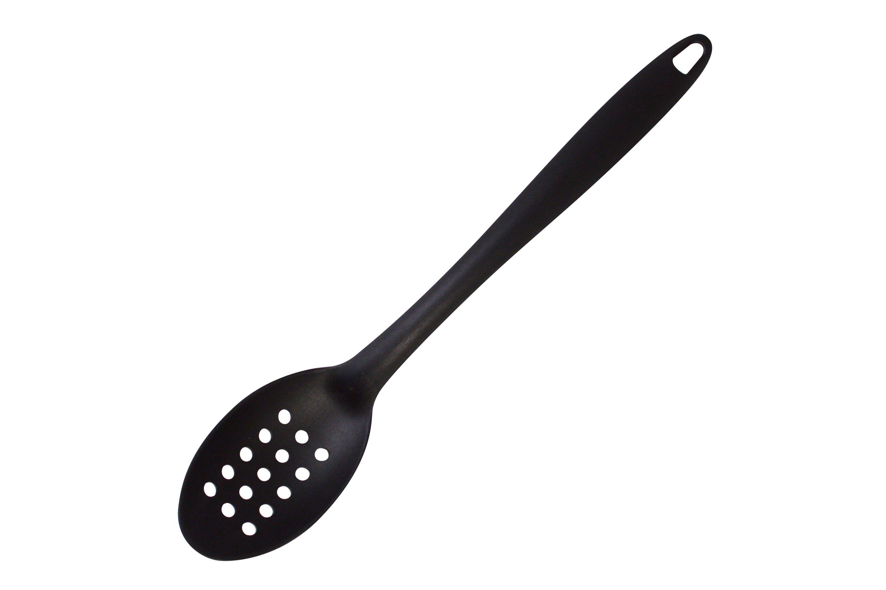 Black Nylon Slotted Spoon 32cm