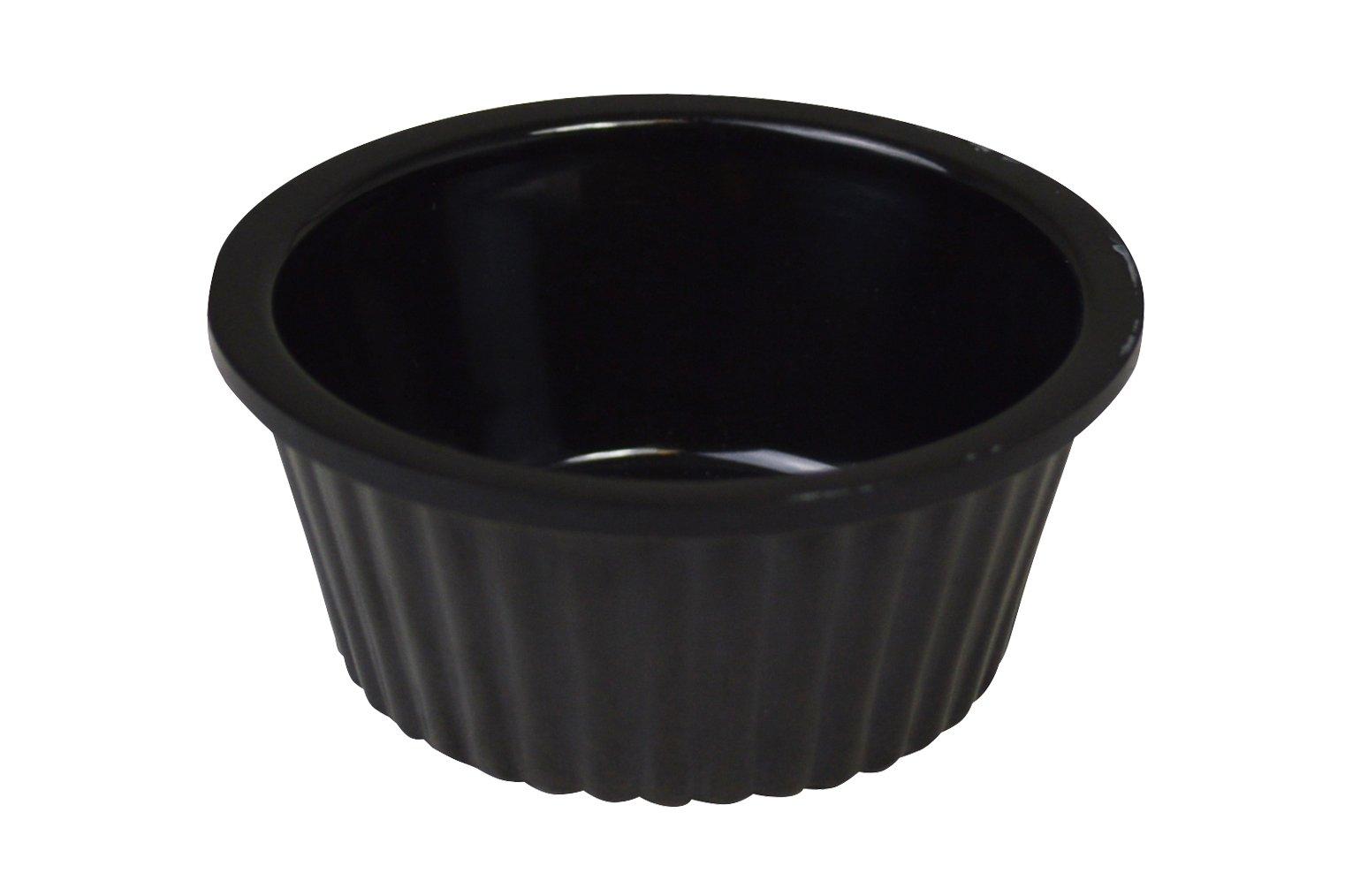 Fluted Black Melamine Ramekin 30ml