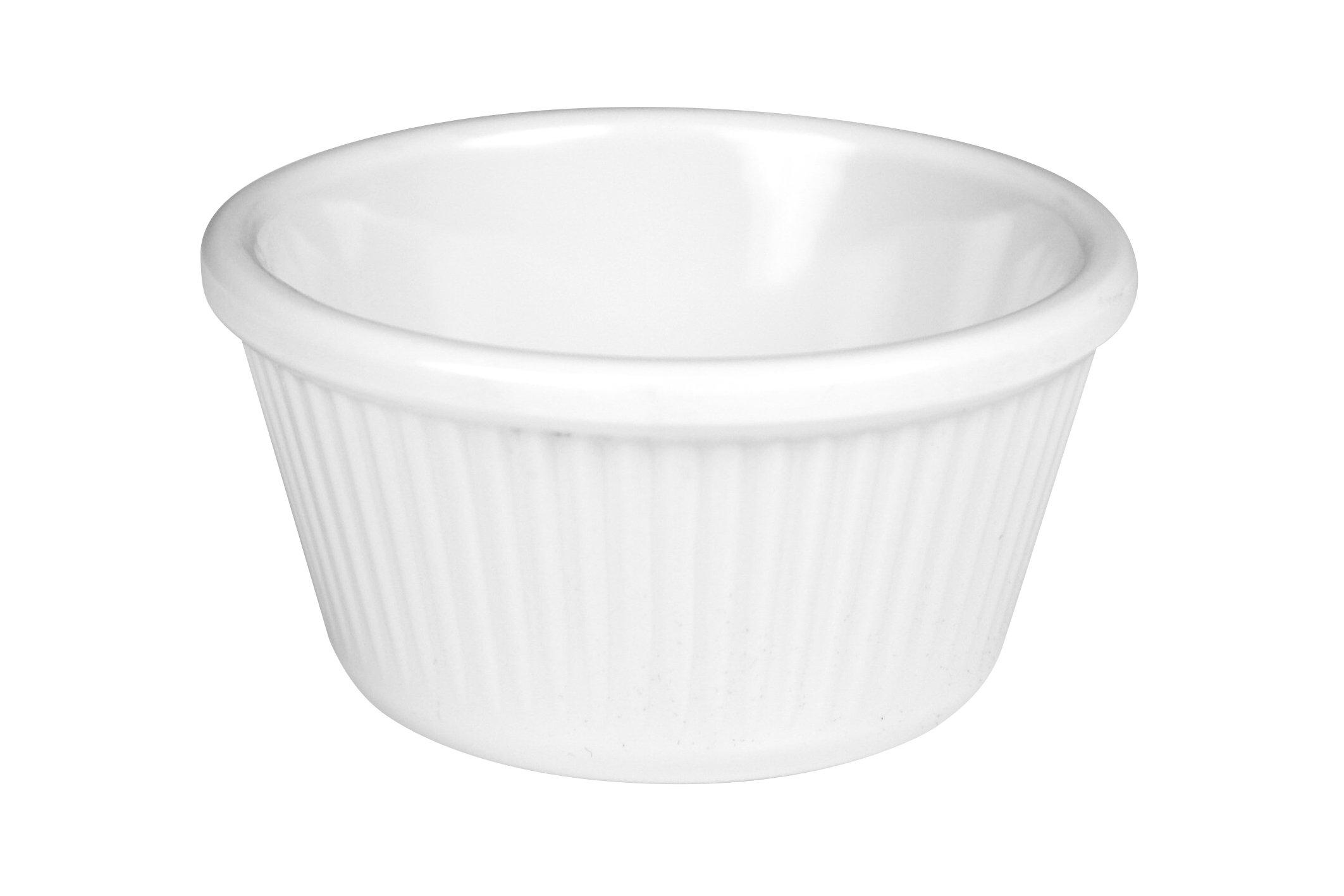 Fluted White Melamine Ramekin 30ml