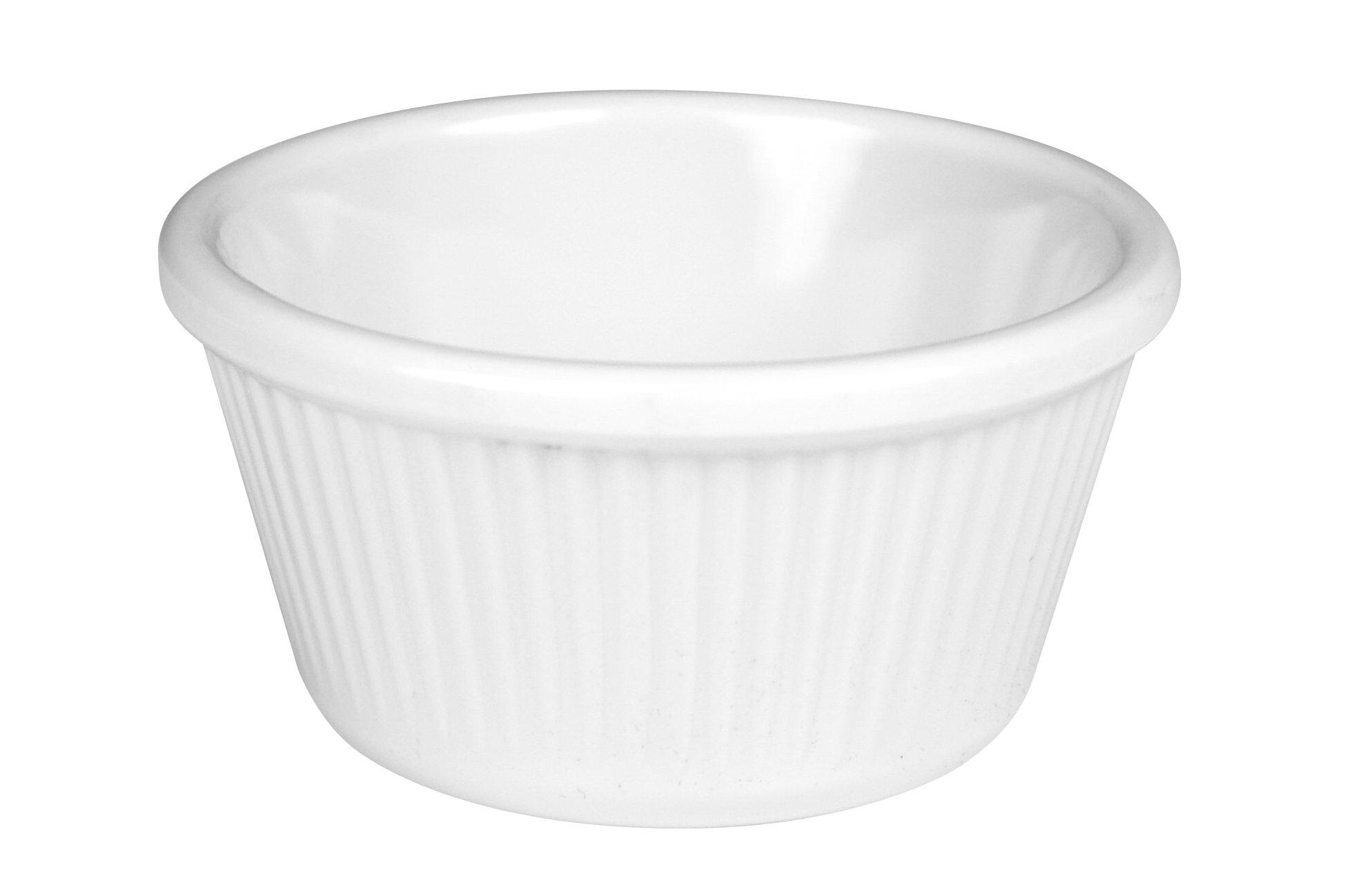 Fluted White Melamine Ramekin 57ml
