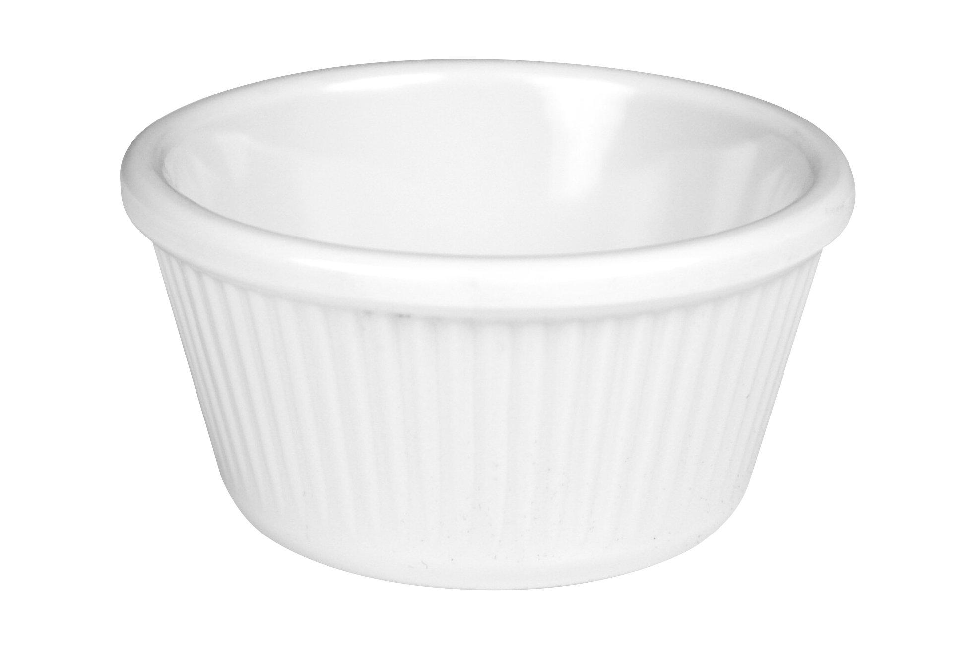 Fluted White Melamine Ramekin 114ml