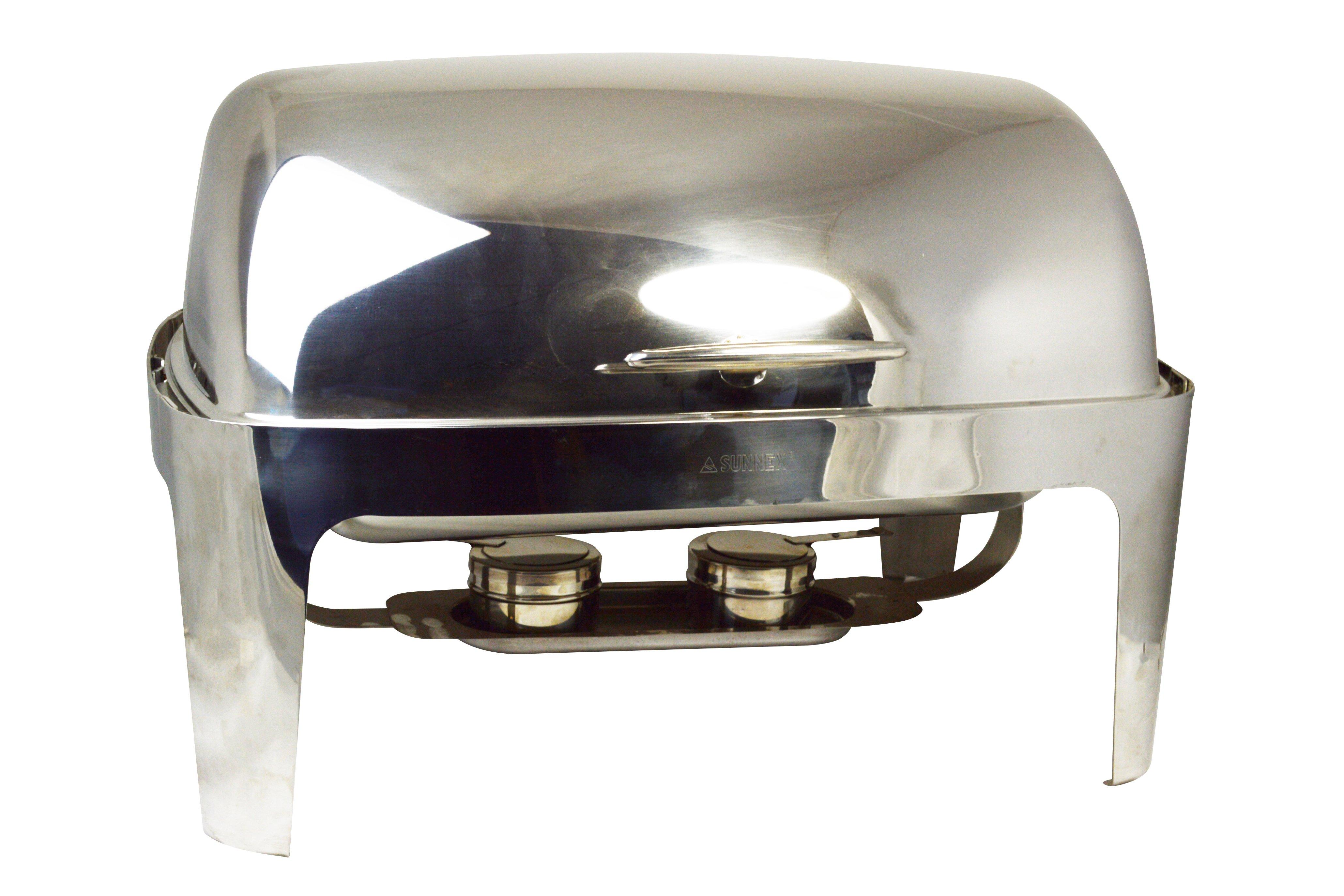 Rectangular Chafing Dish with Roll Top Lid