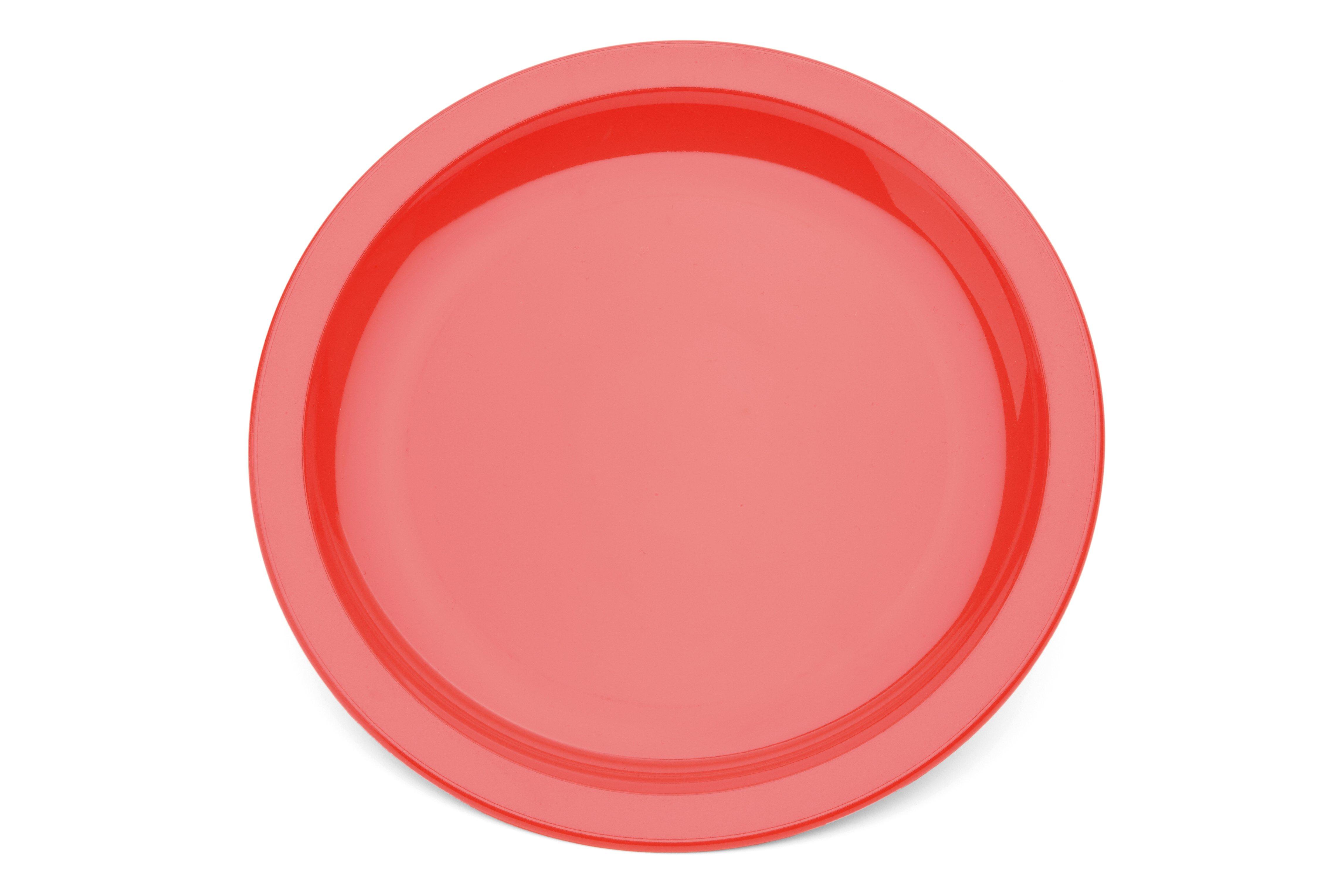 Harfield Red Narrow Rimmed Polycarbonate Plate 23cm