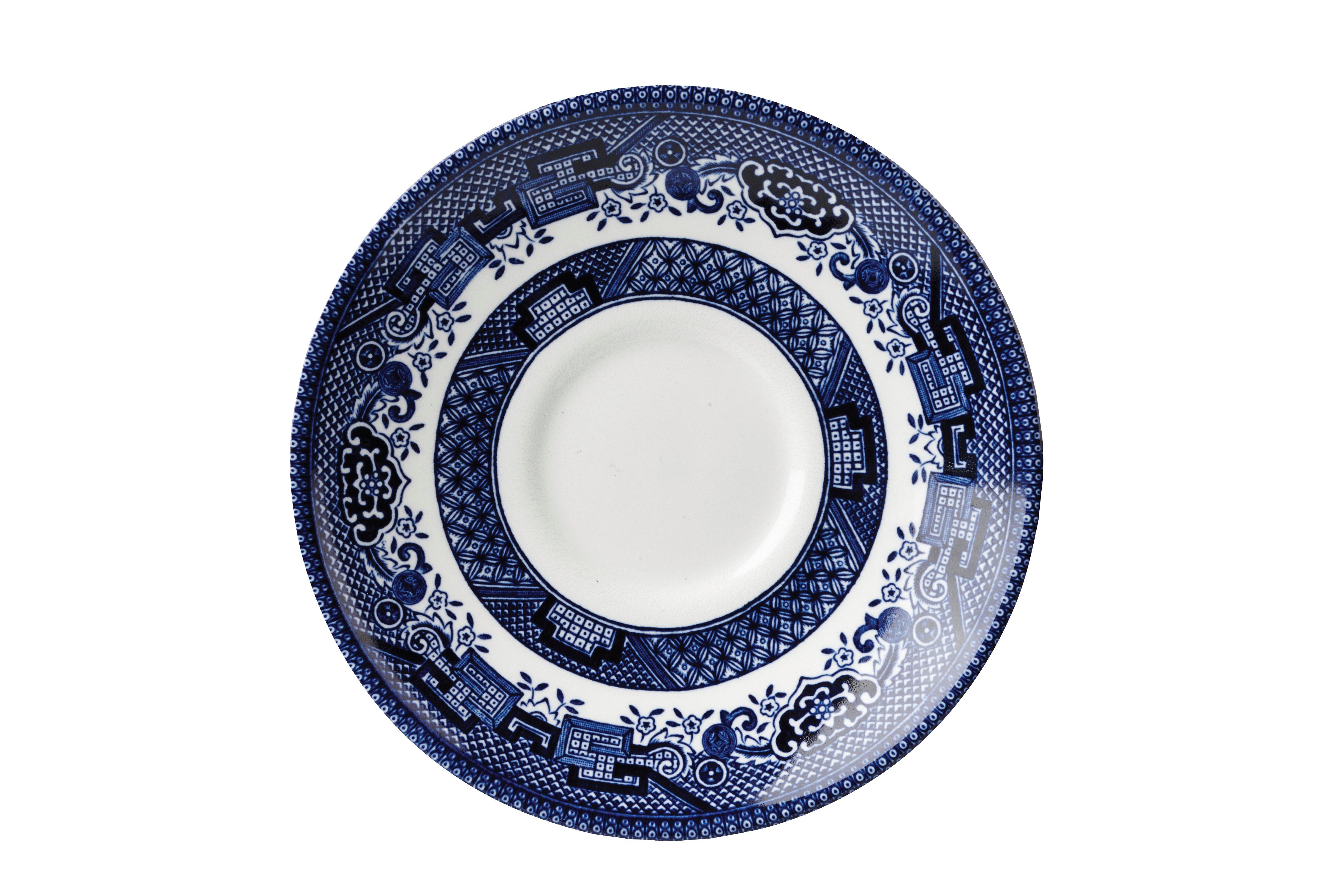 Churchill Blue Willow Georgian Saucer
