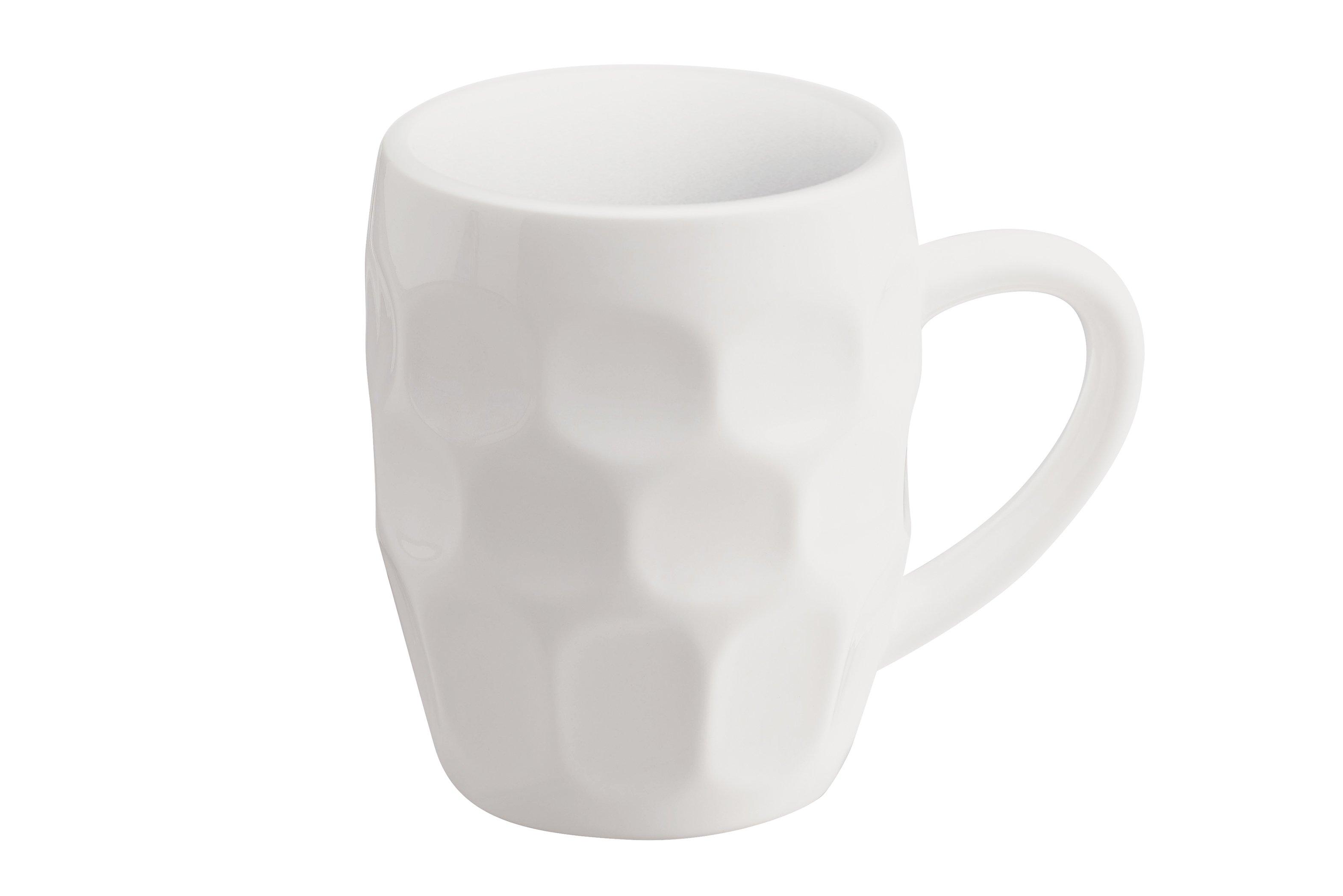 Ceramic White Dimple Mug 340ml
