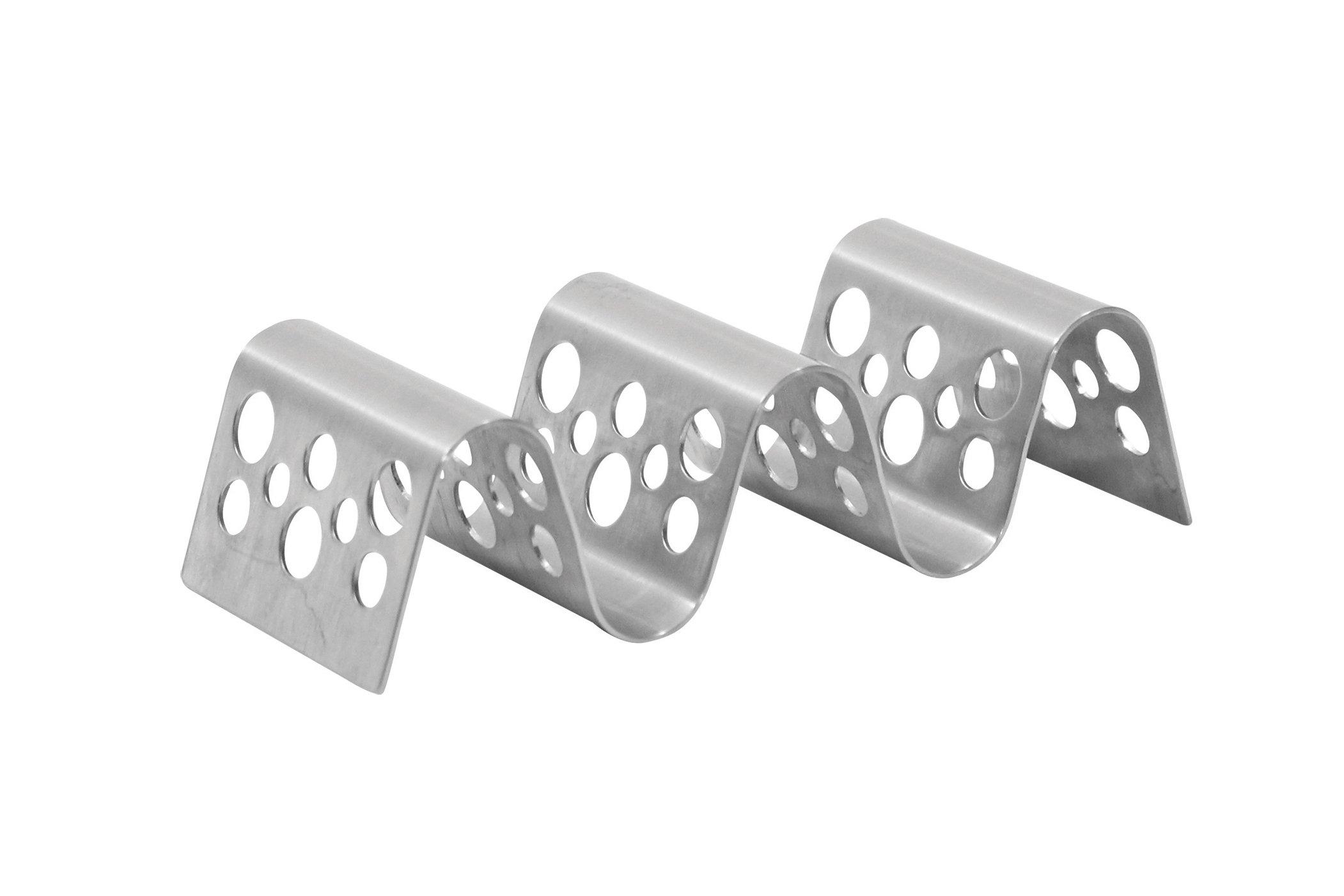 Taco Taxi Server with Stamped Circle Pattern Holds 2-3 Tacos