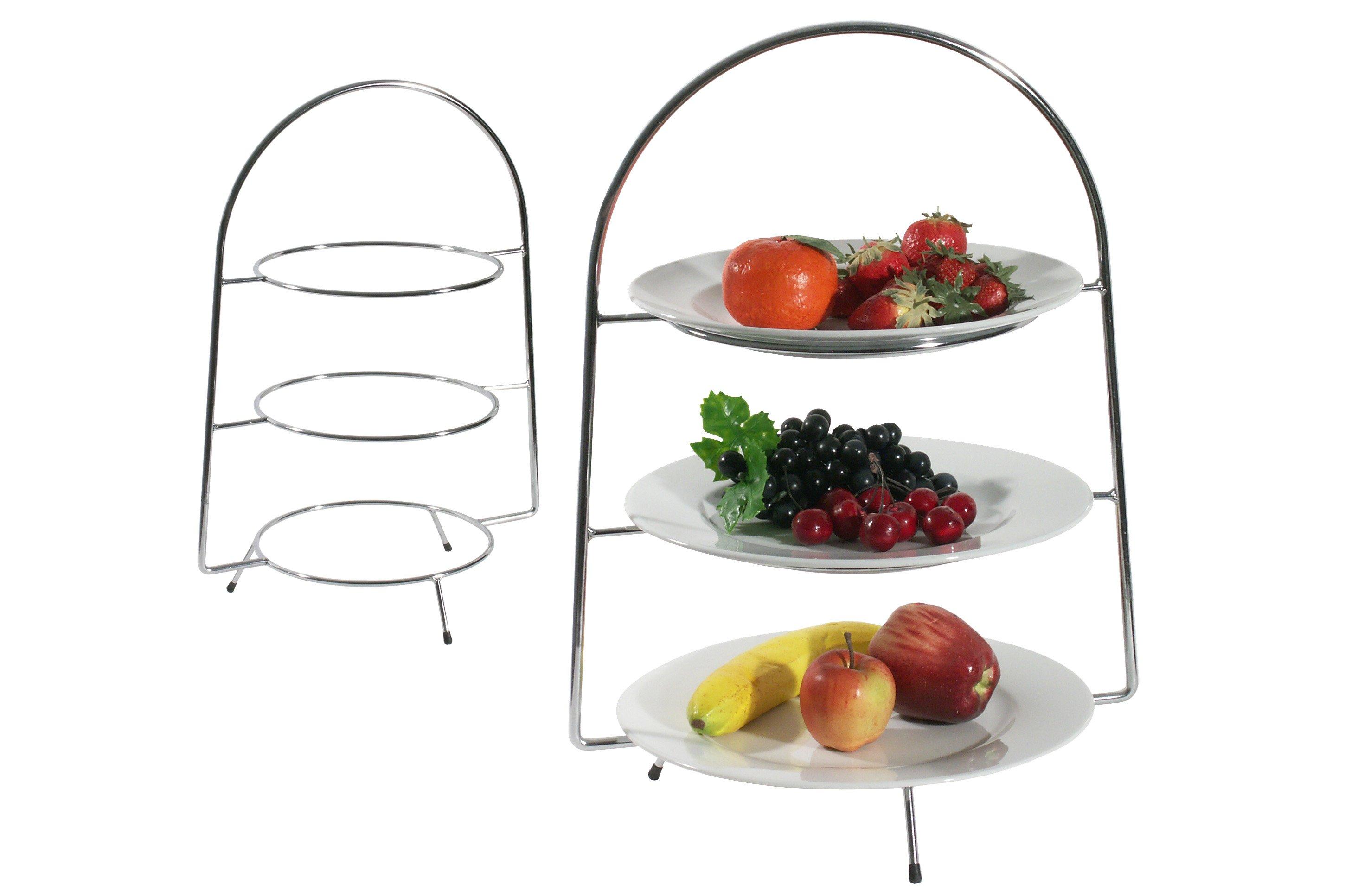 Chrome Plated Three Tier Buffet Stand