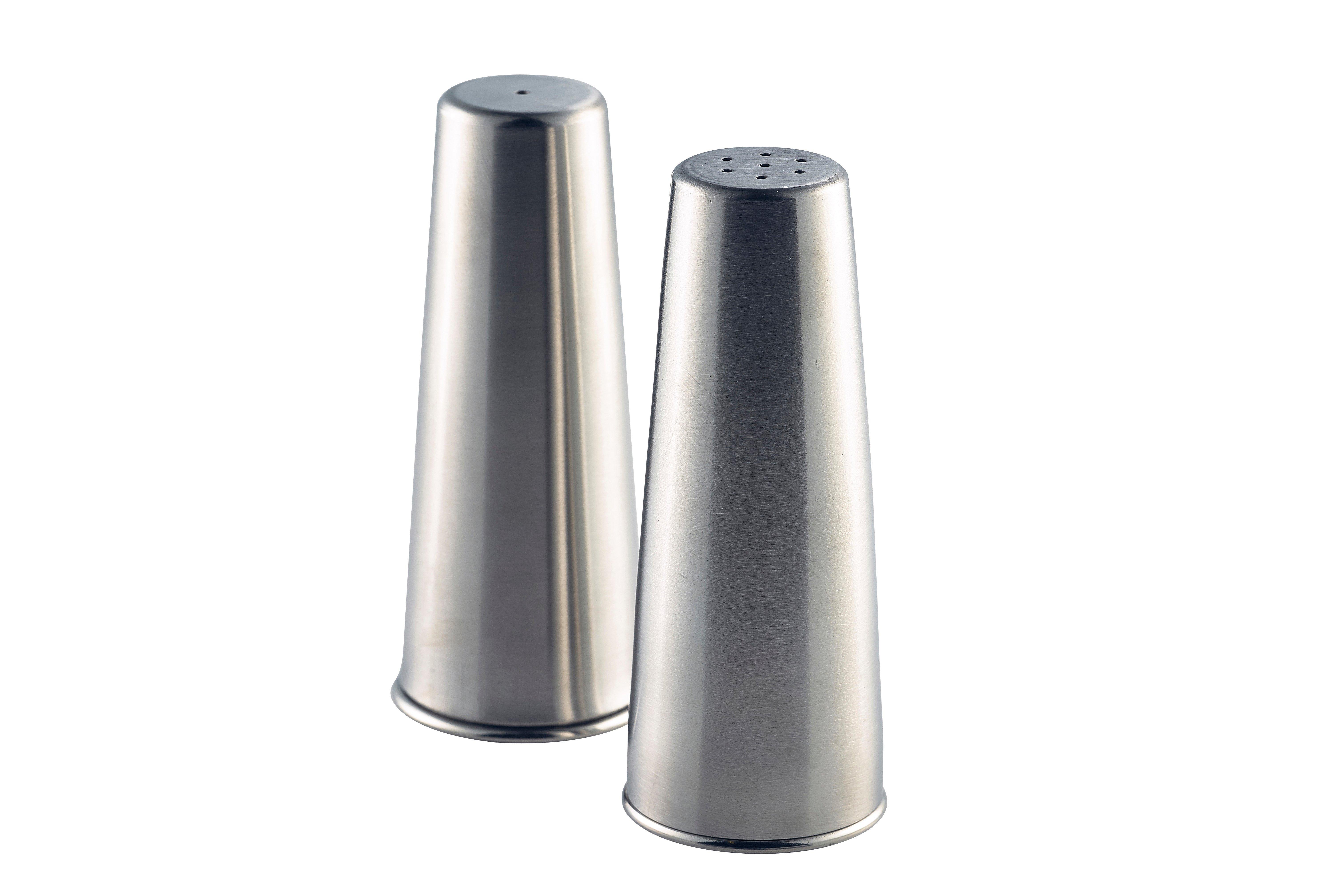 Stainless Steel Conical Salt & Pepper Set