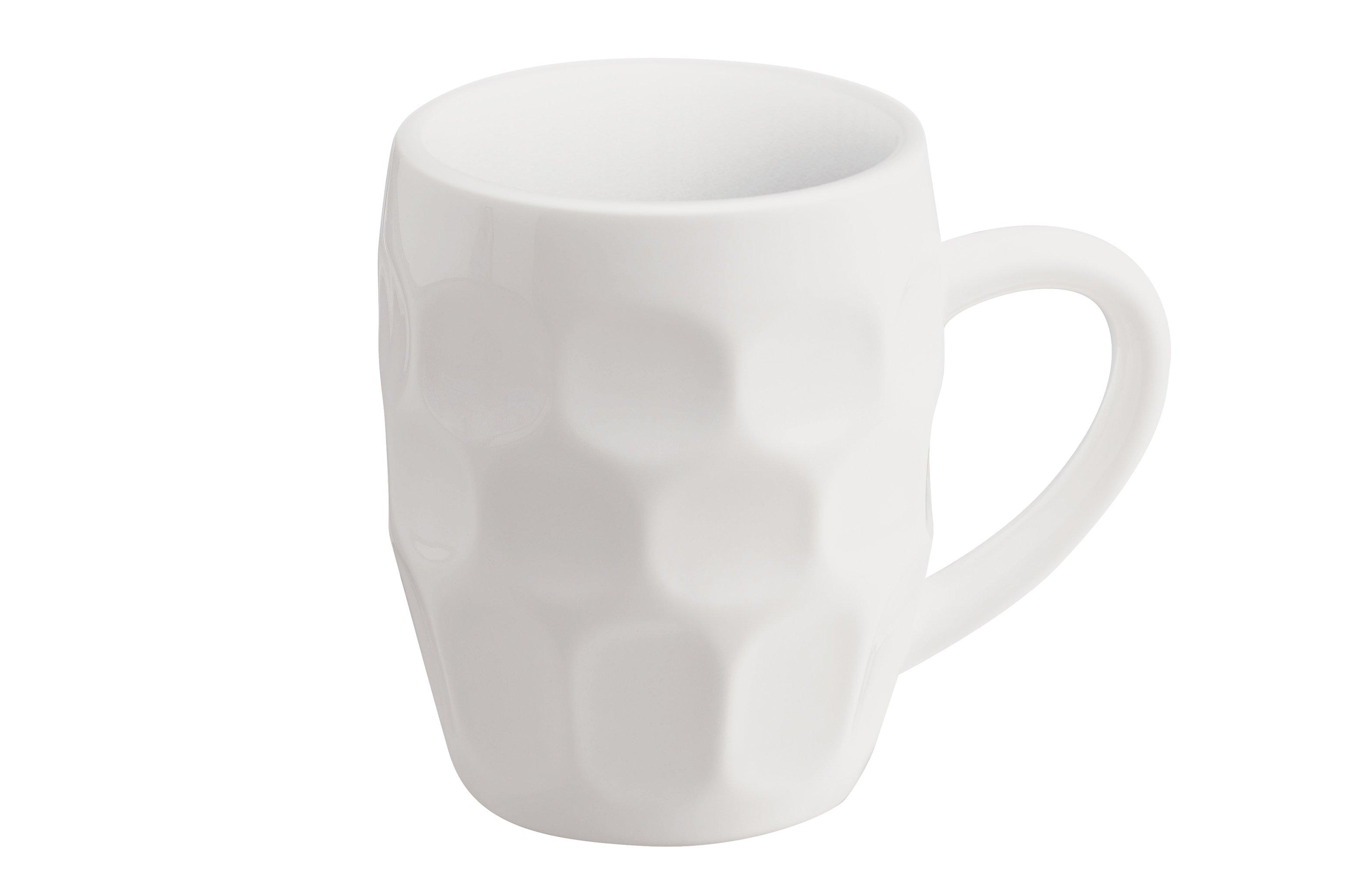Ceramic White Dimple Mug 560ml