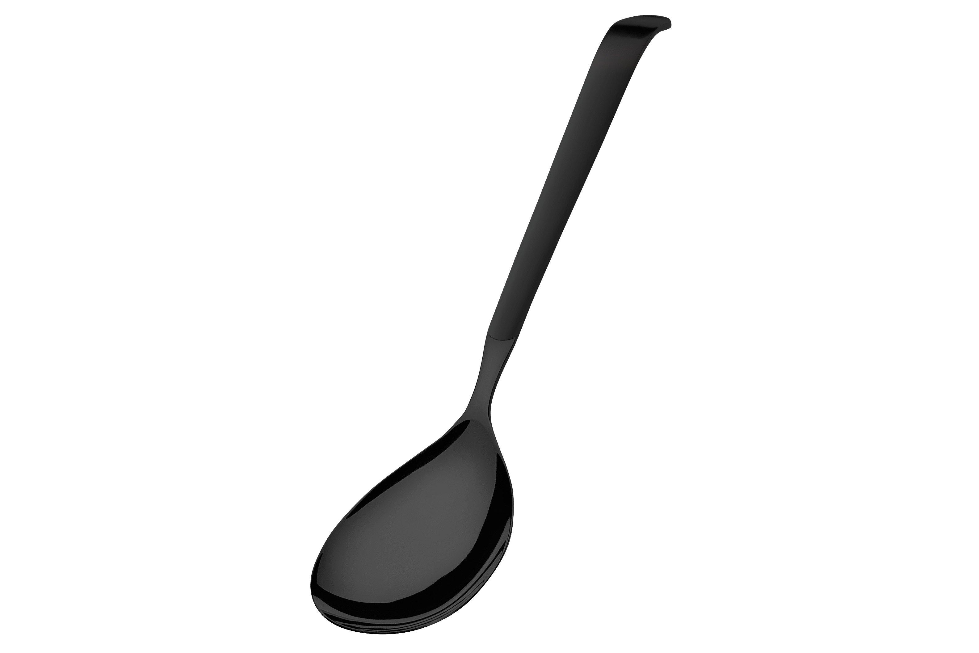 Black Gloss Solid Serving Spoon 30cm