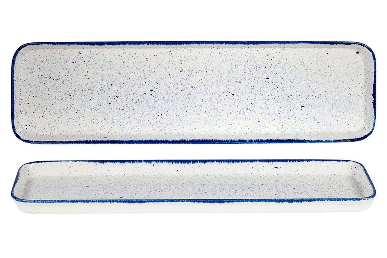 Churchill Indigo Blue Counter Serve 2/4 Flat Tray 53x15x2.5cm