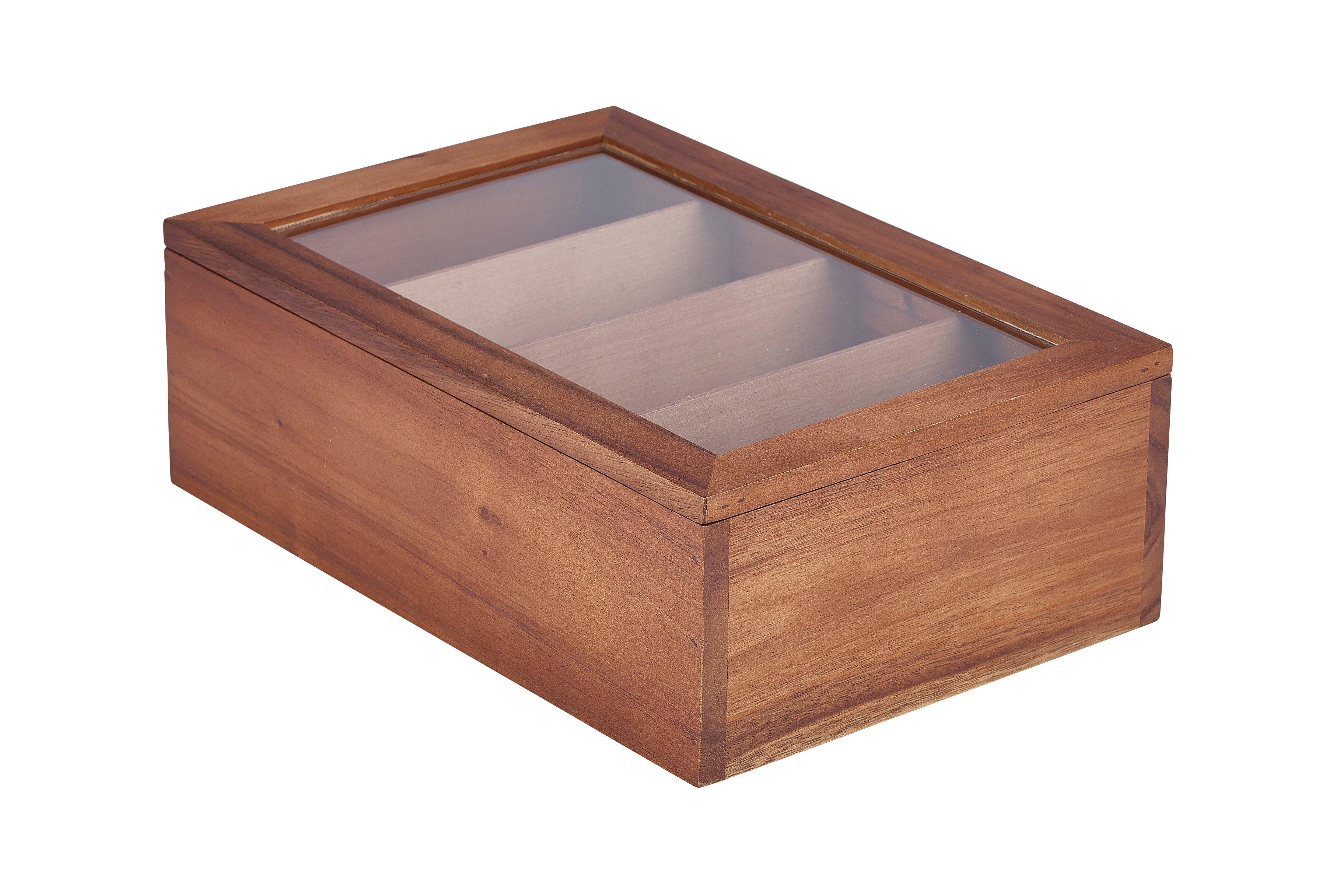 Acacia Tea Box with Lid