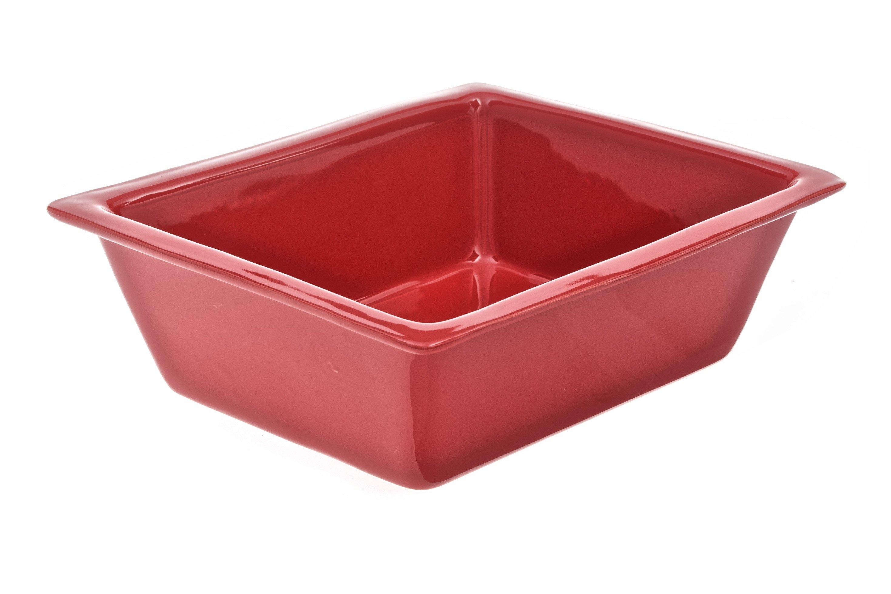 Primeware Red Ceramic Gastronorm 1/2 GN