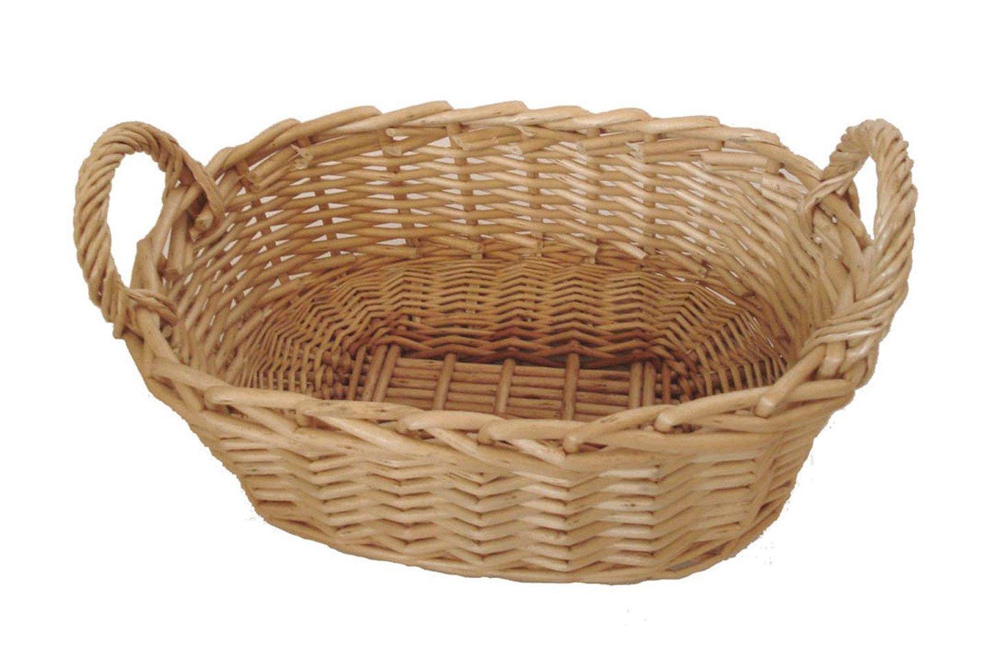 Oval Wicker Basket with Handles 30cm