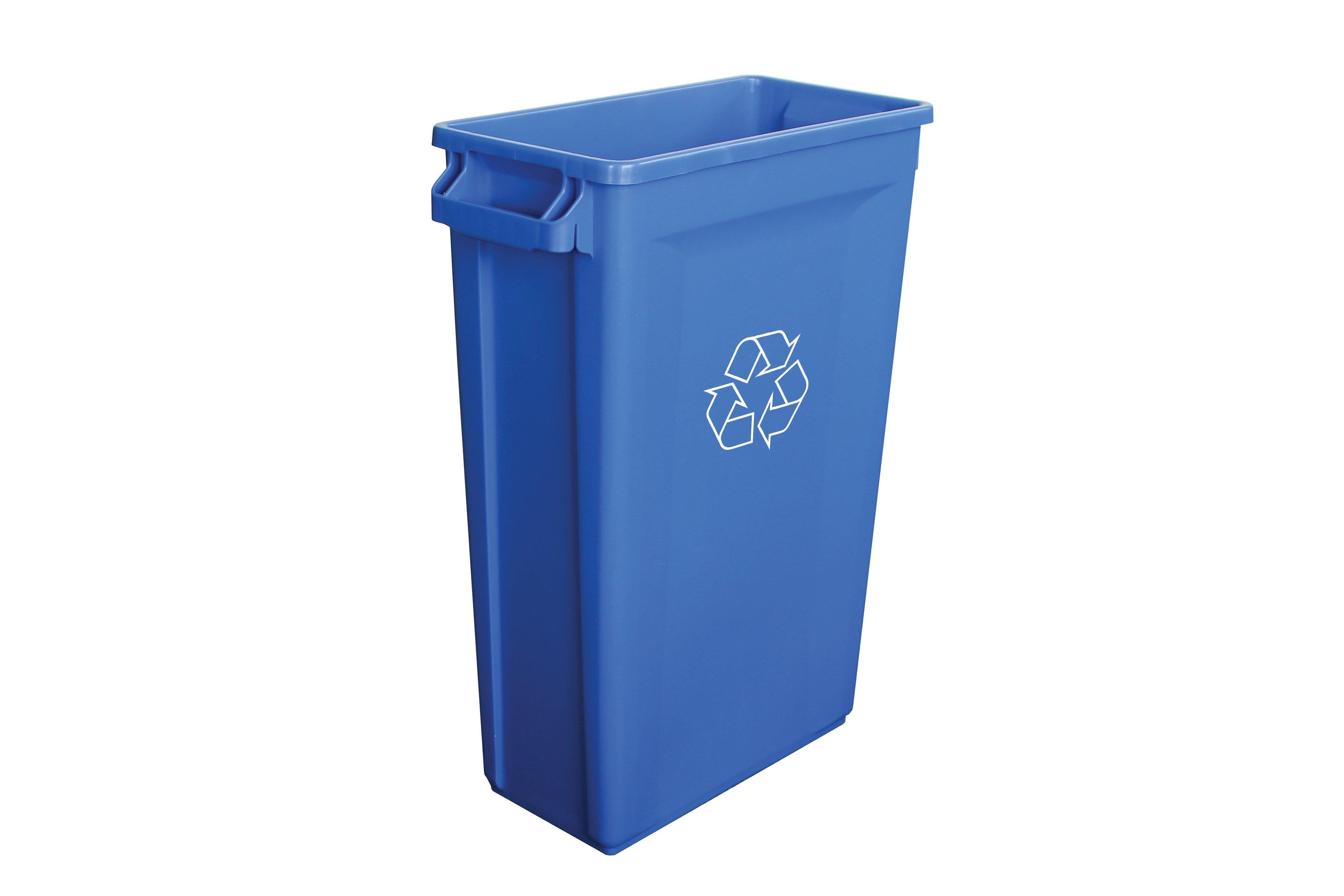 Blue Slim Recycling Bin 87ltr