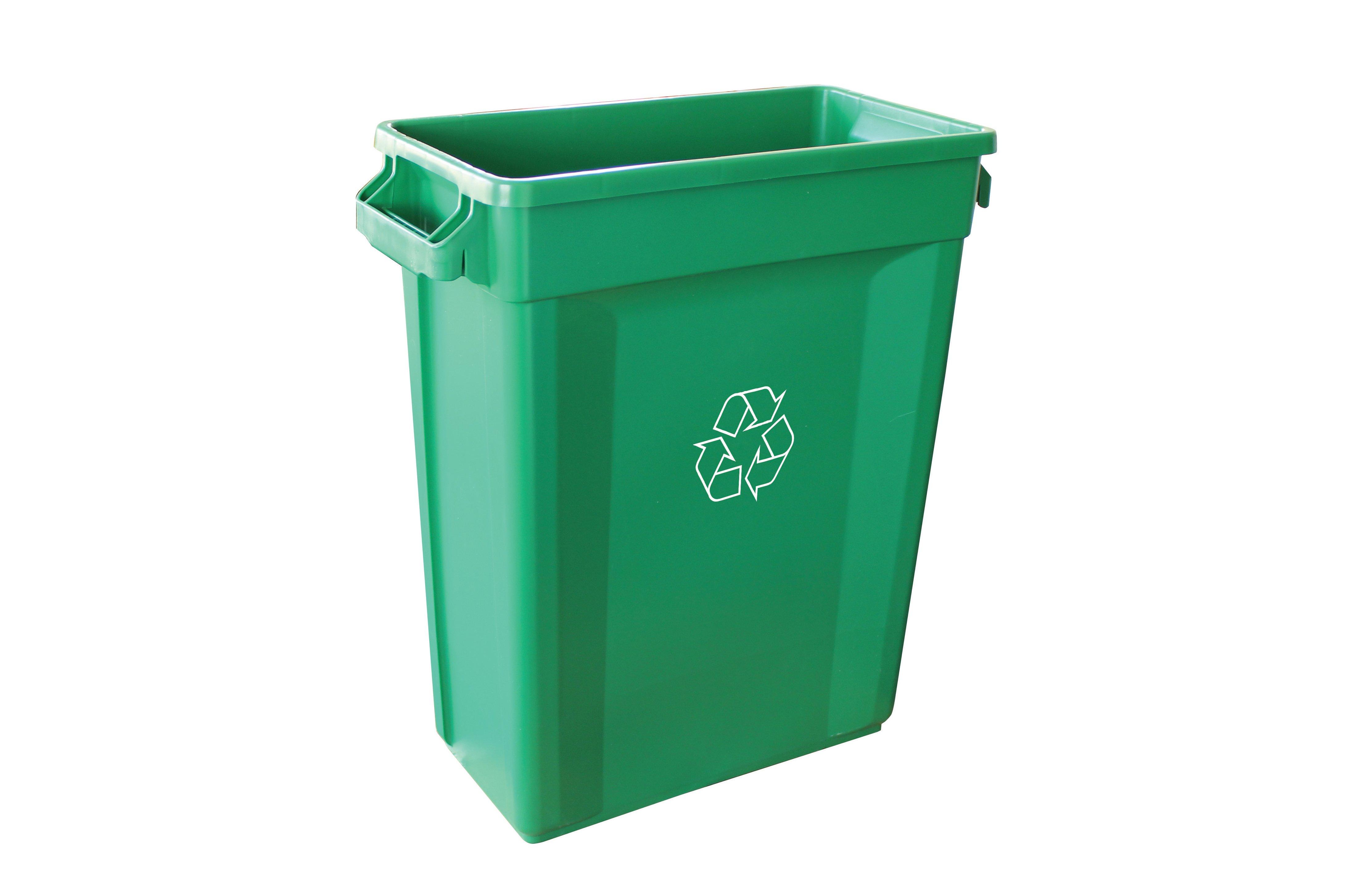Green Slim Recycling Bin 87ltr