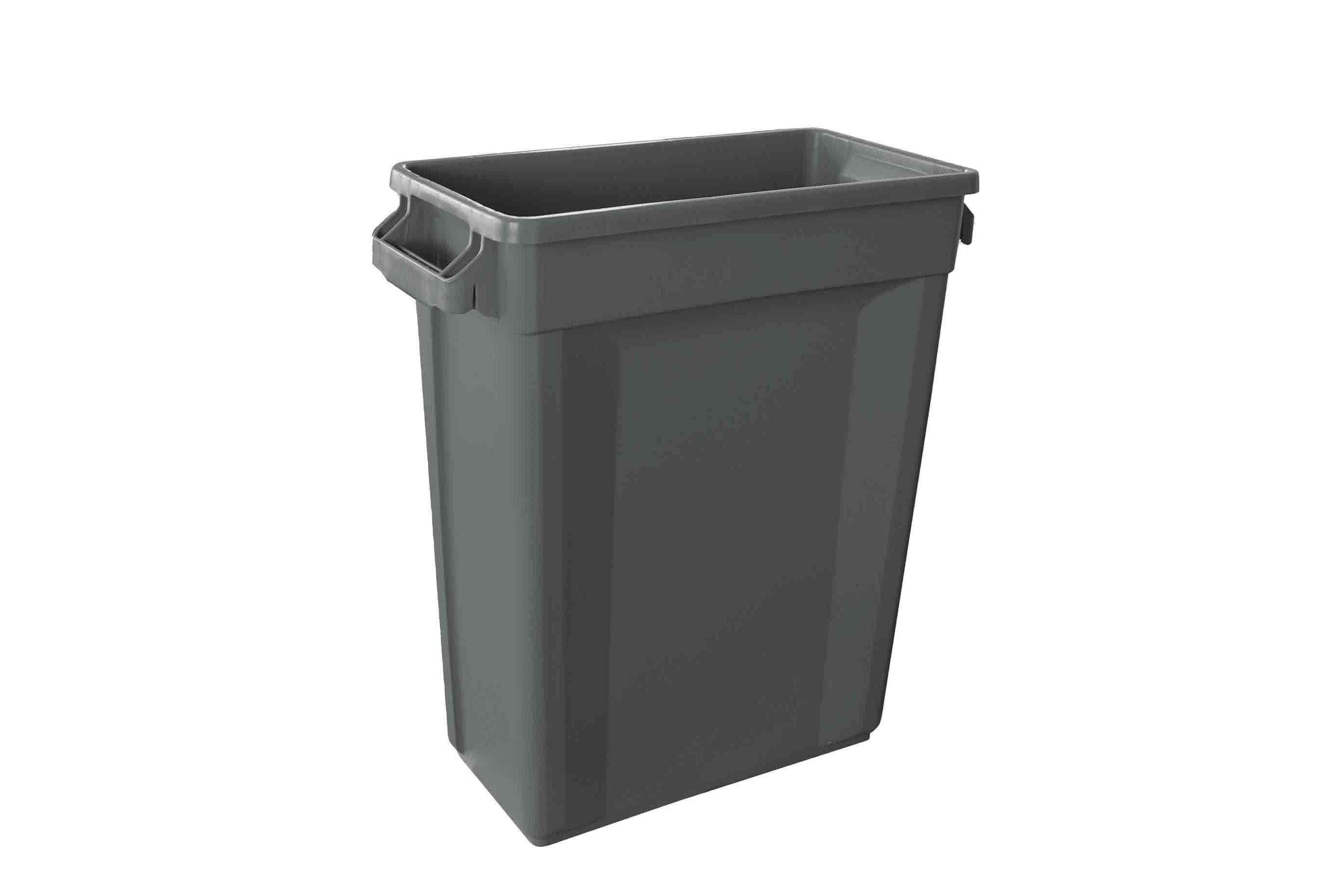 Grey Slim Recycling Bin 60ltr