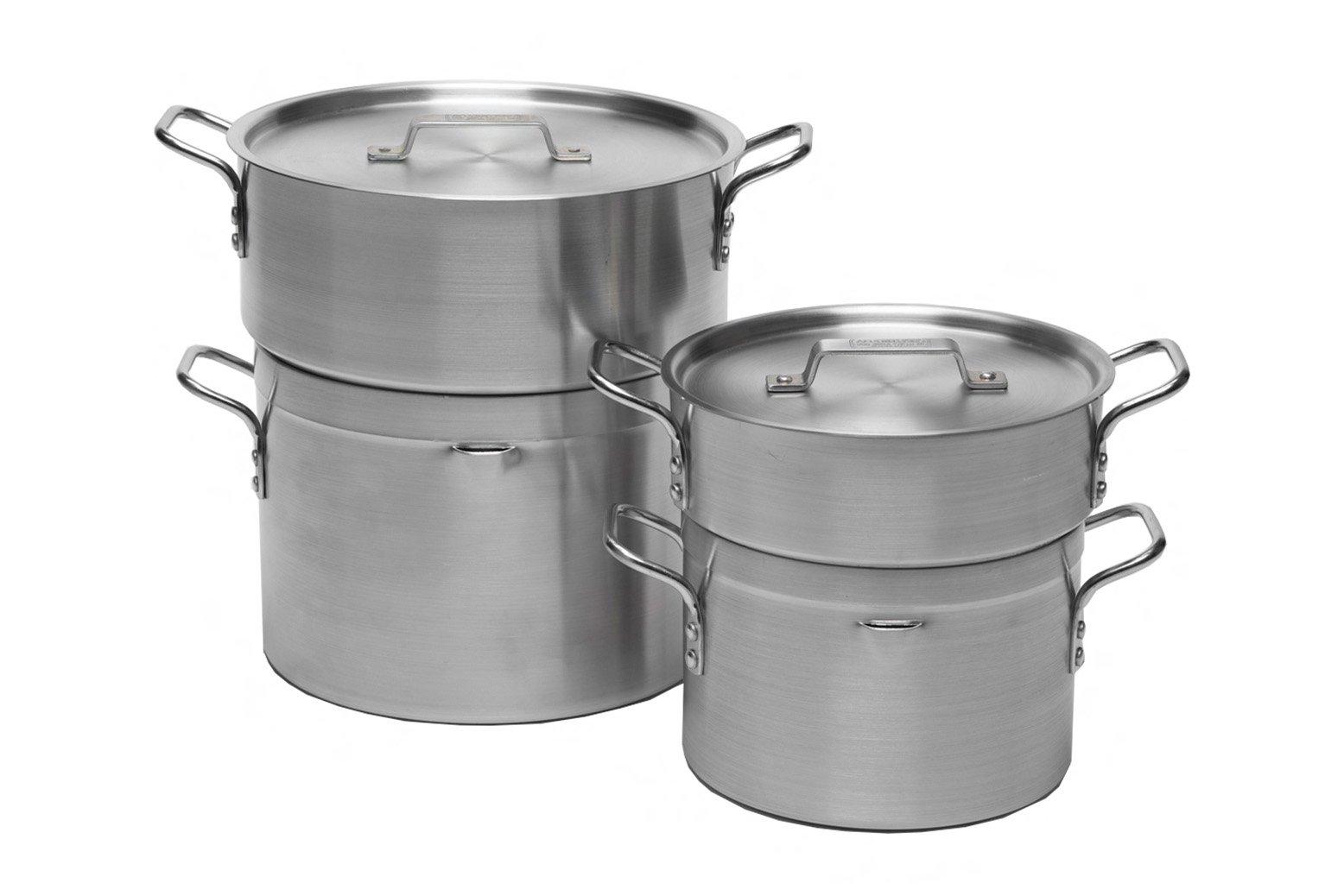 Medium Duty Aluminium Double Boiler with Lid 30cm