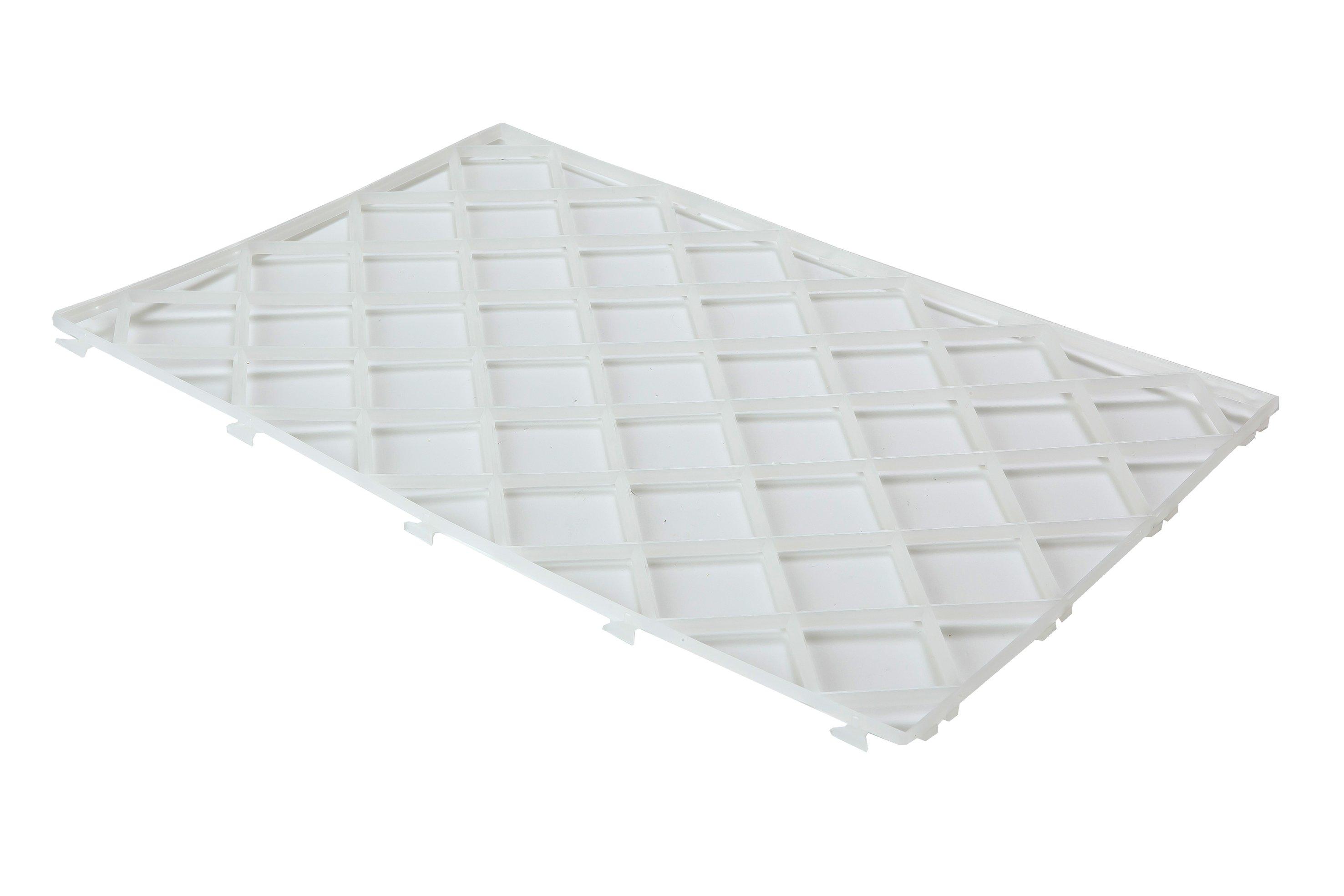 Interlocking White Plastic Glass Mat