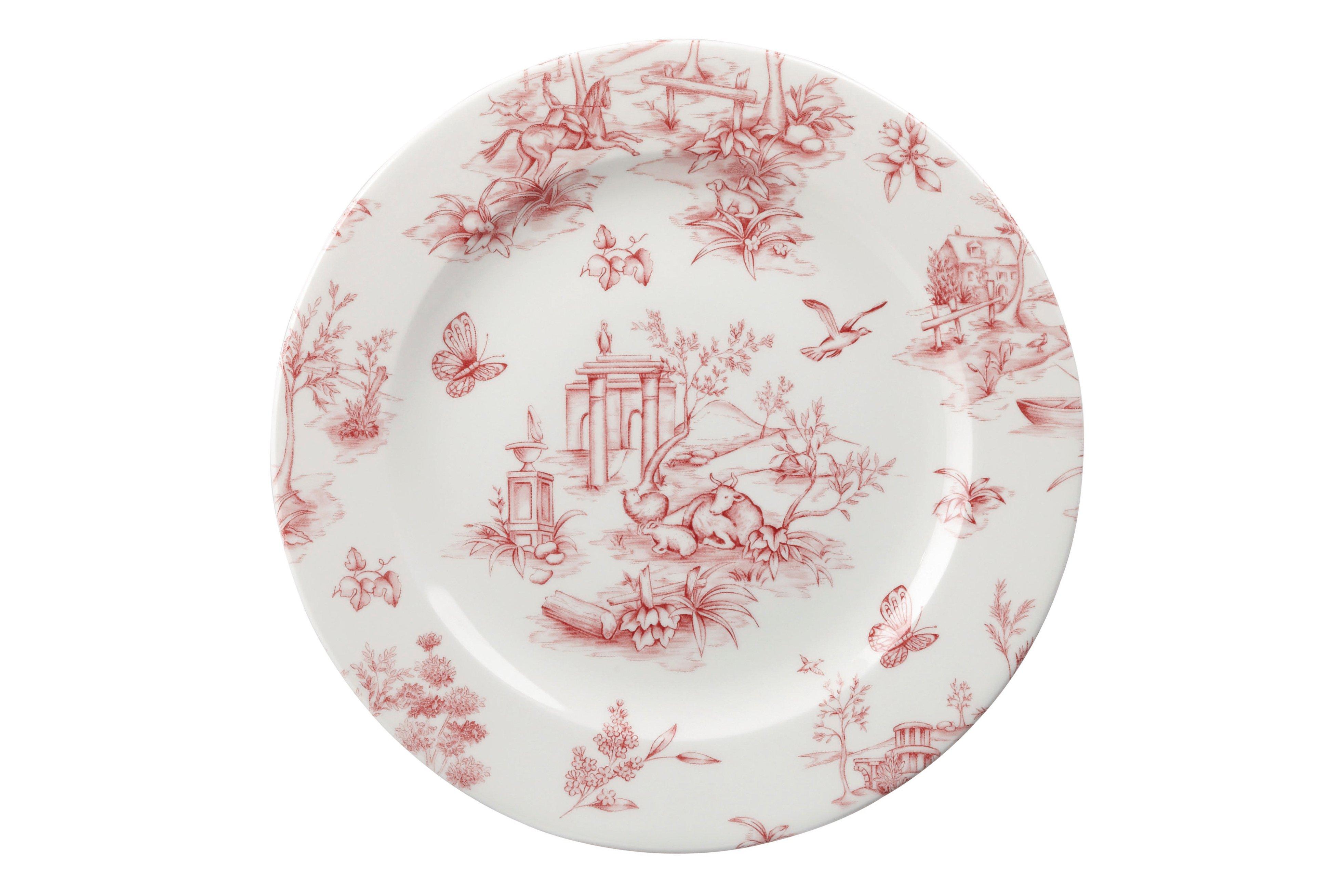 Churchill Cranberry Toile Plate