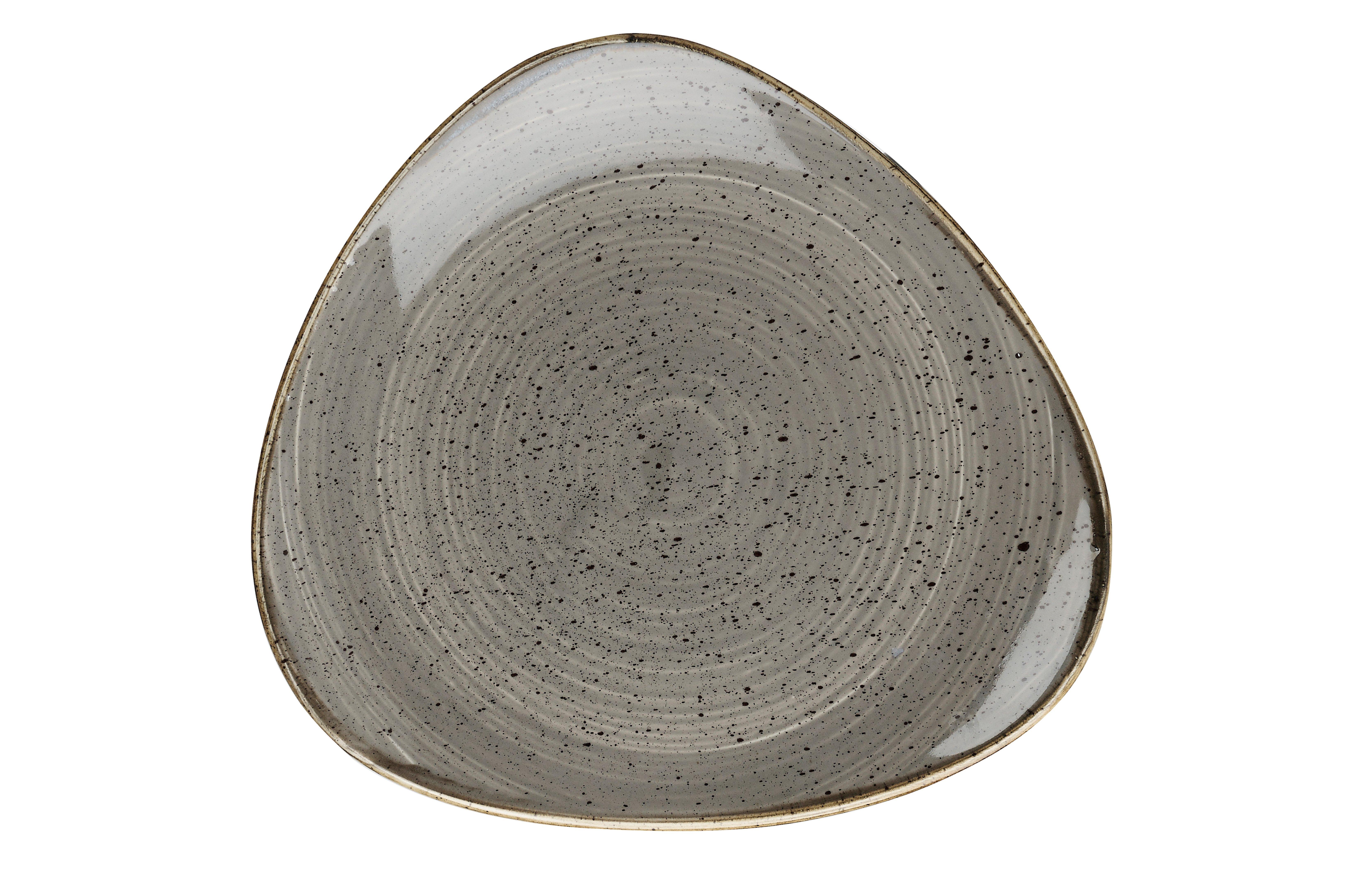 Churchill Stonecast Peppercorn Grey 31.1cm Triangle Plate