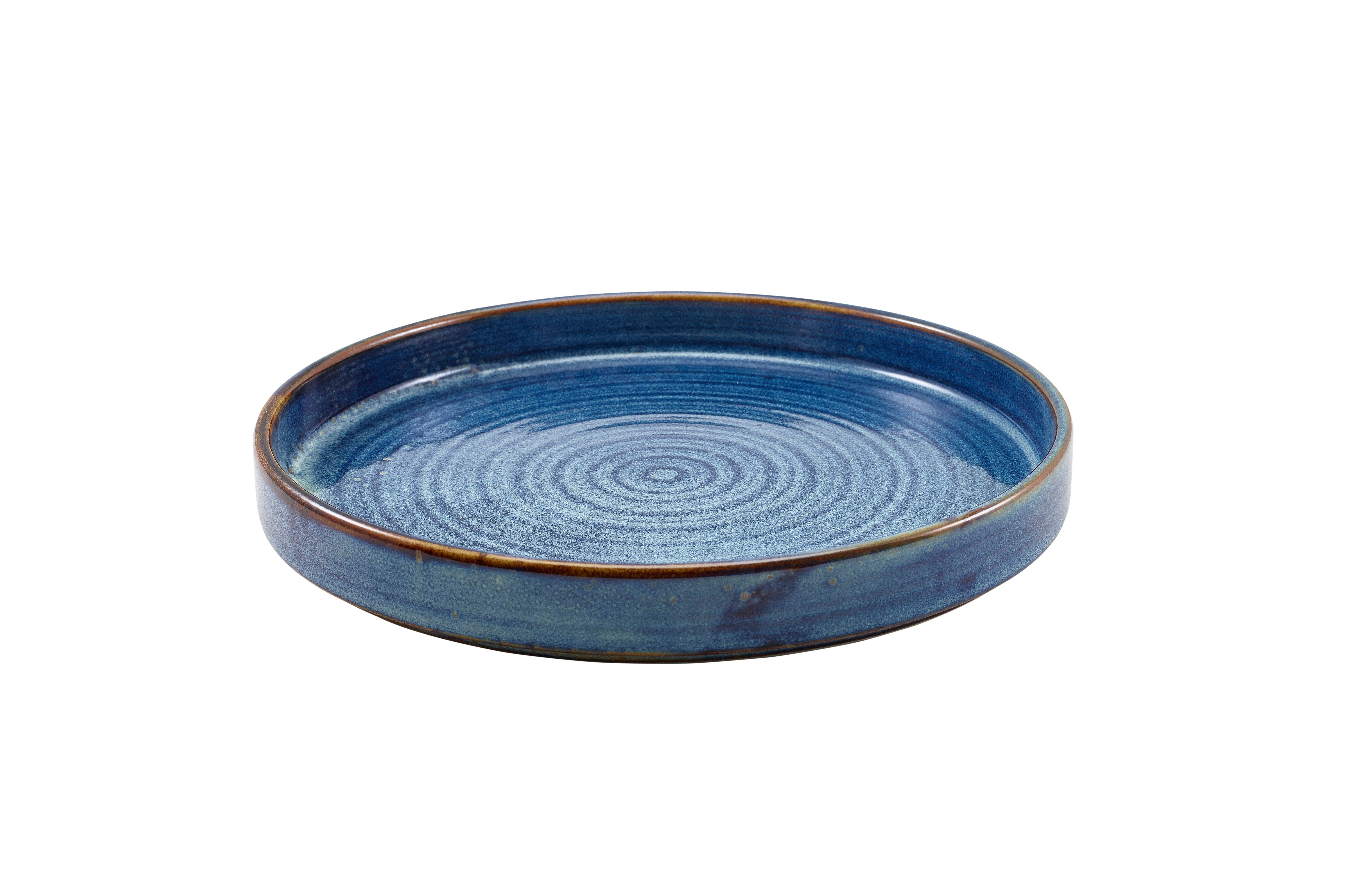 GenWare Aqua Blue Terra Porcelain Presentation Plate 25.4cm