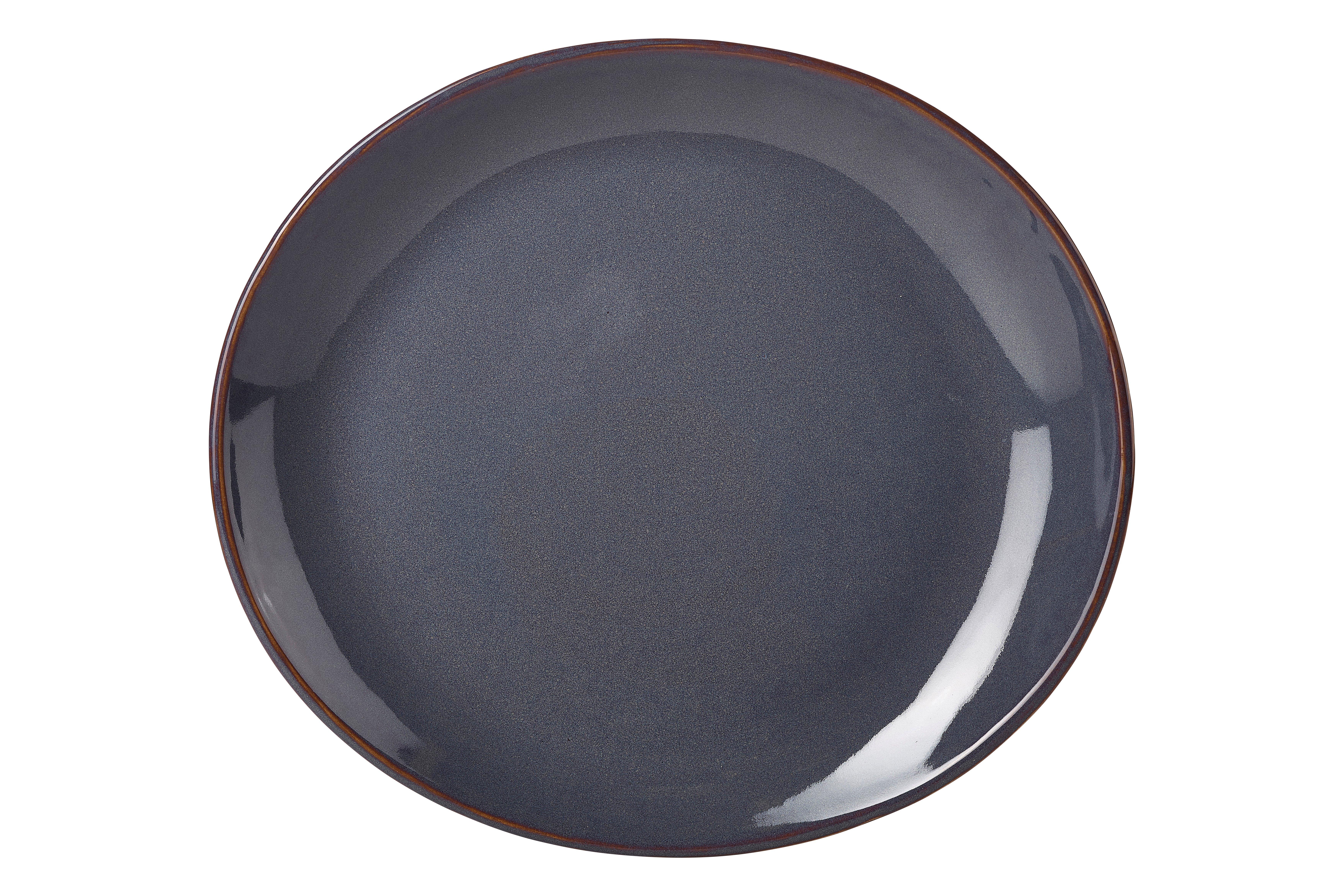GenWare Blue Terra Stoneware Oval Plate 29.5x22.5cm