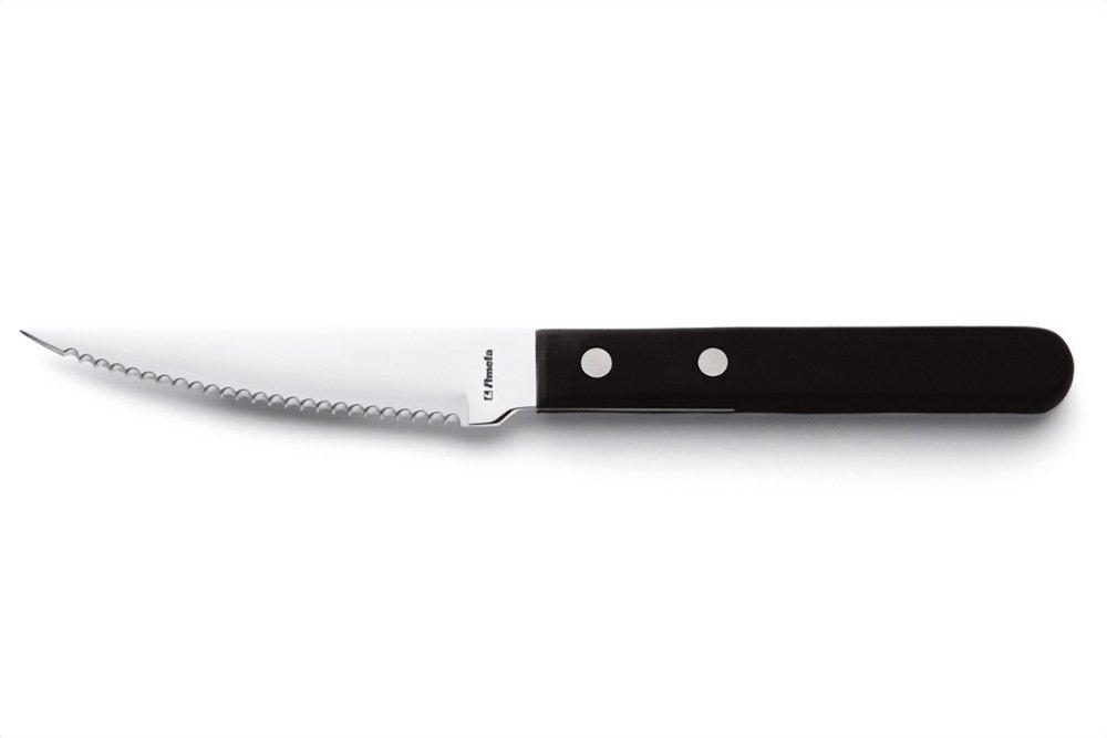 Black Polywood Handle Steak Knife