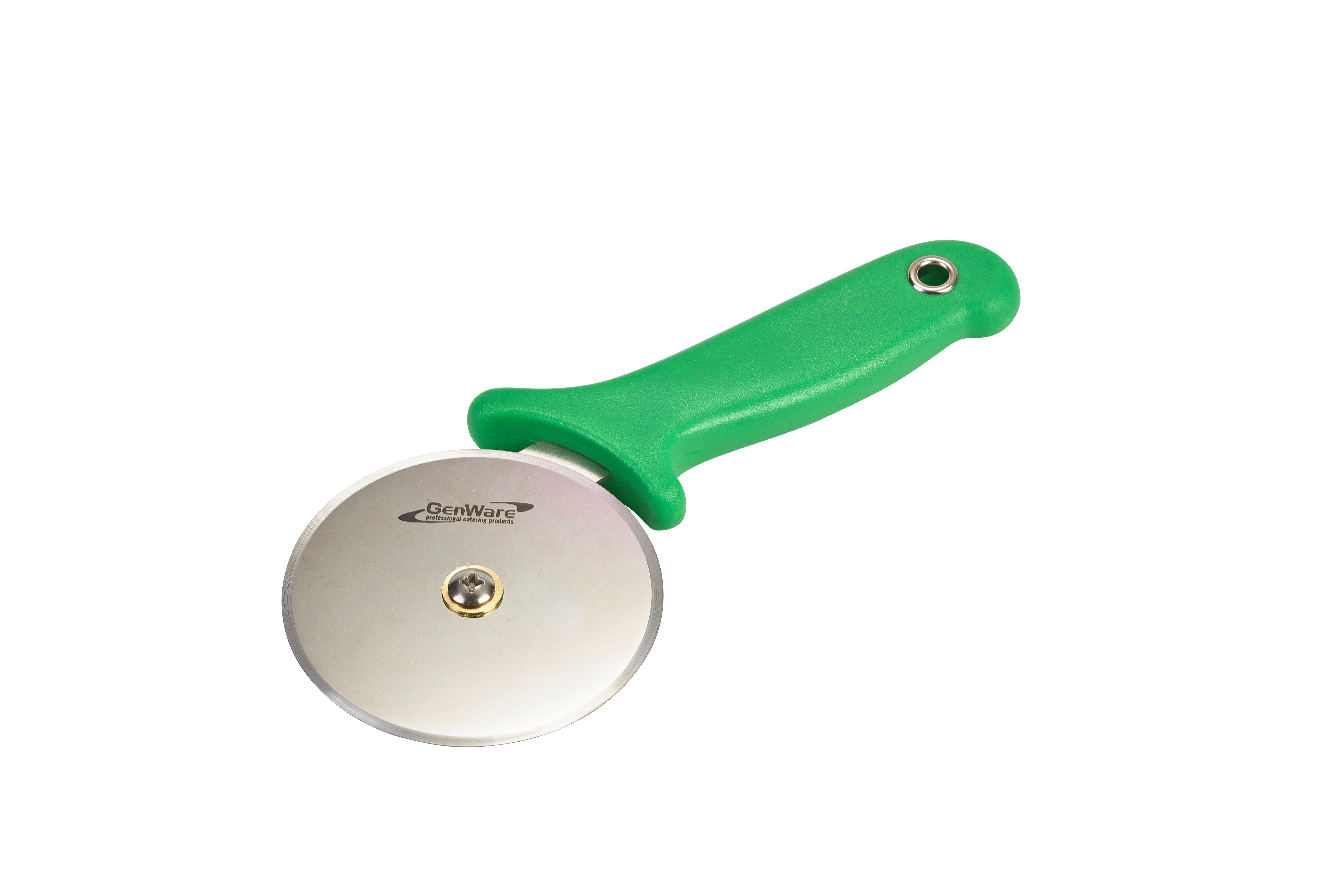 Pizza Cutter with Green Plastic Handle 15cm