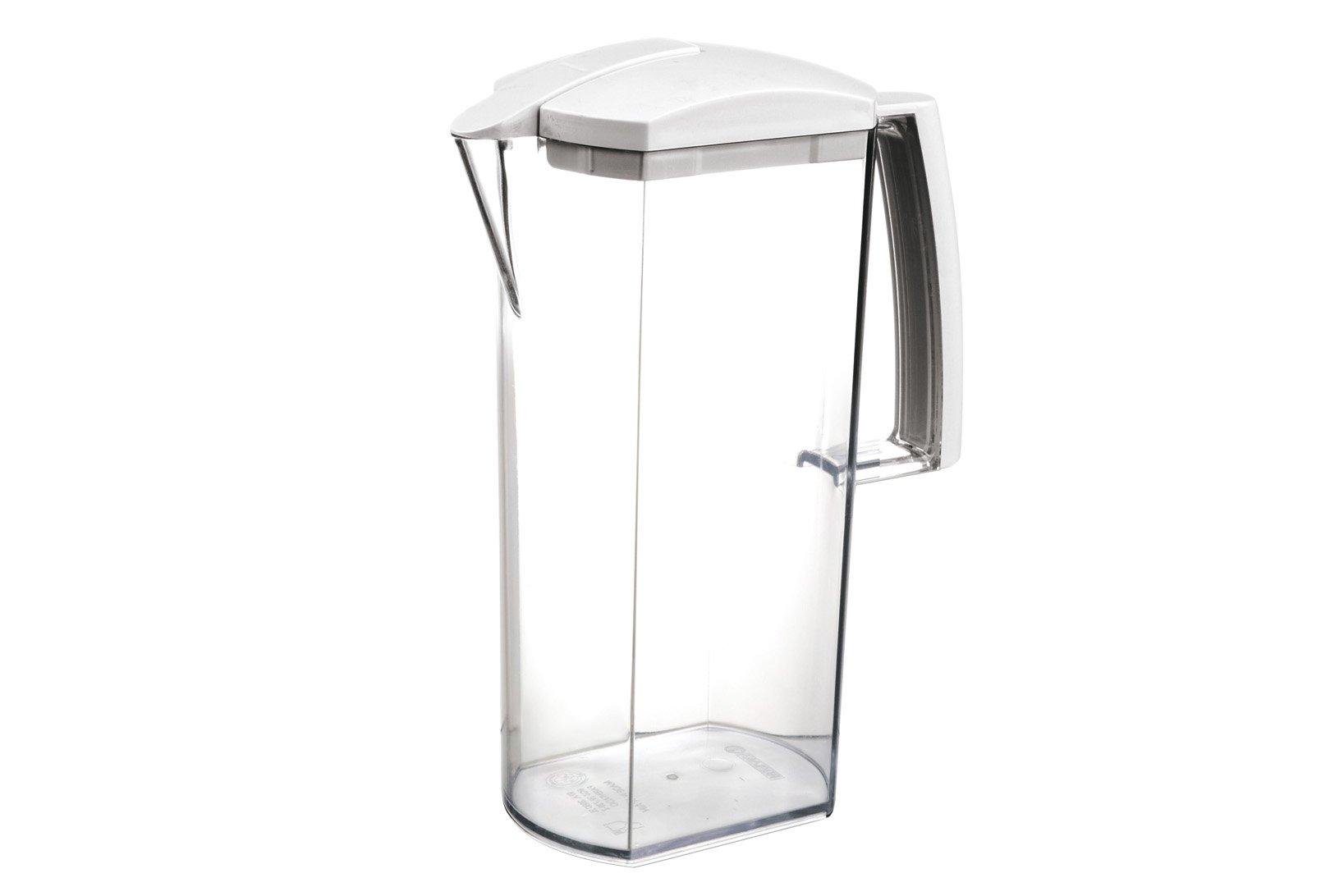 Clear Poly Jug with White Lid 2L
