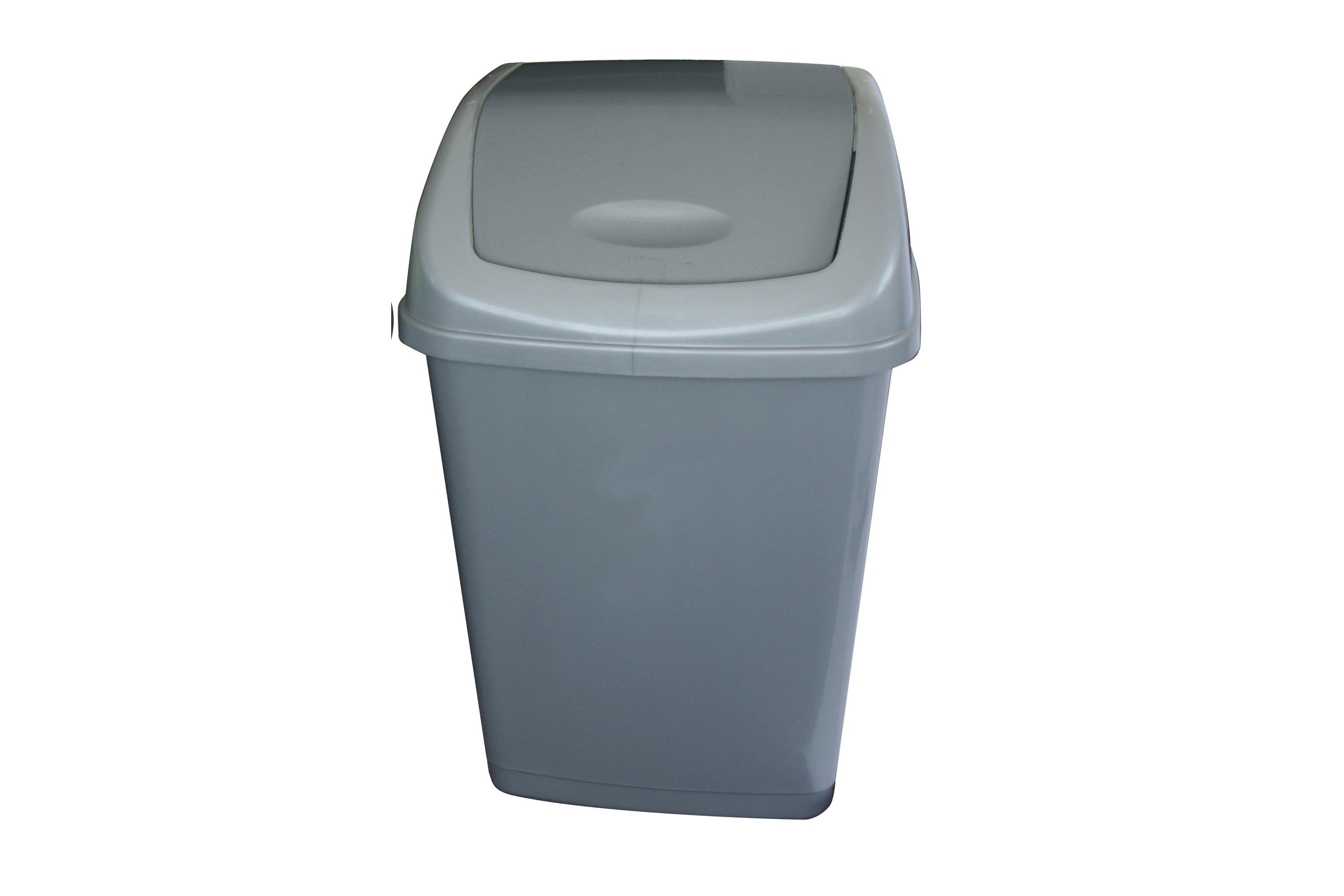 Grey Swing Top Bin 50ltr