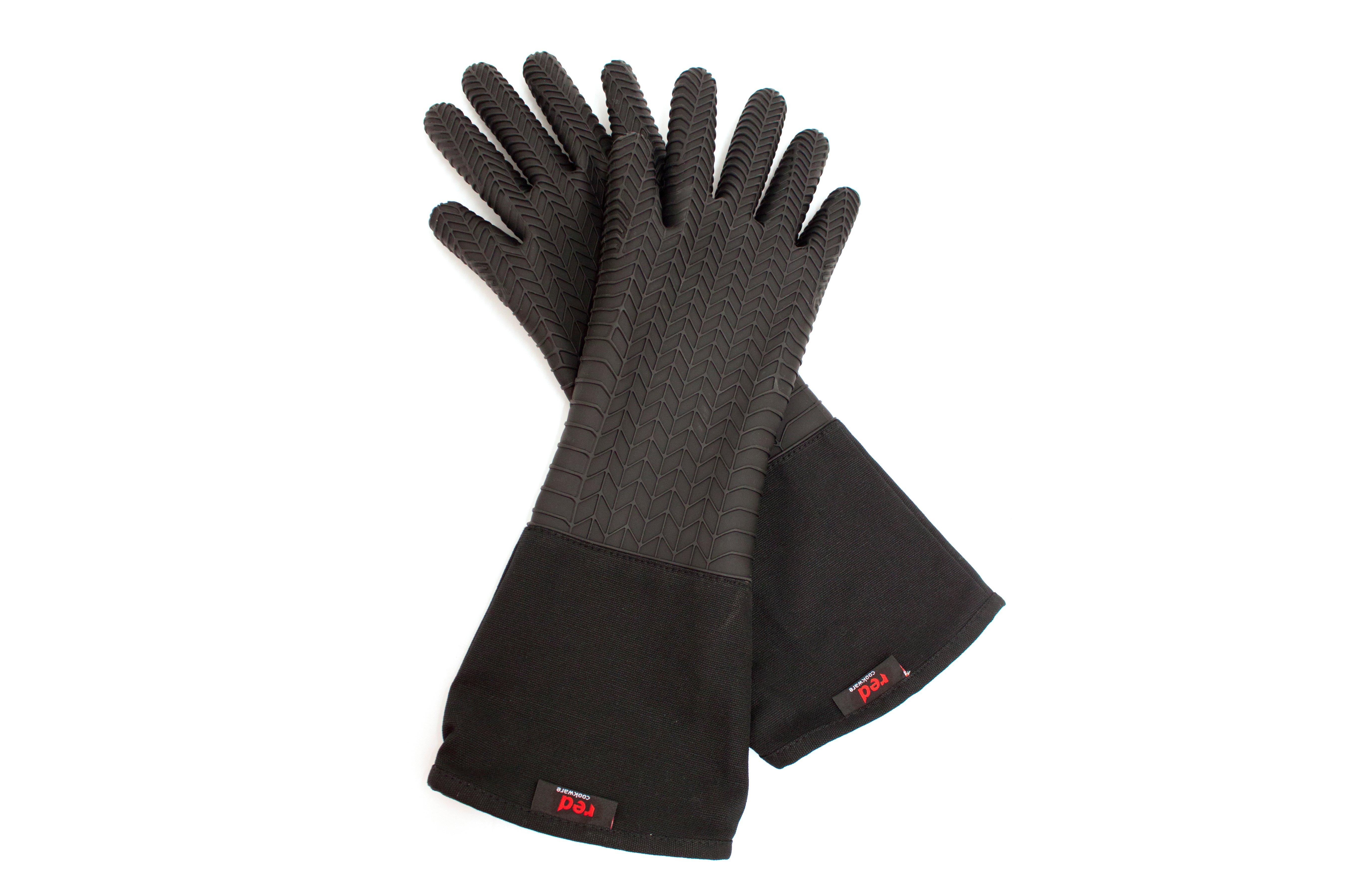 Black 'RED Cookware' Silicon Gloves