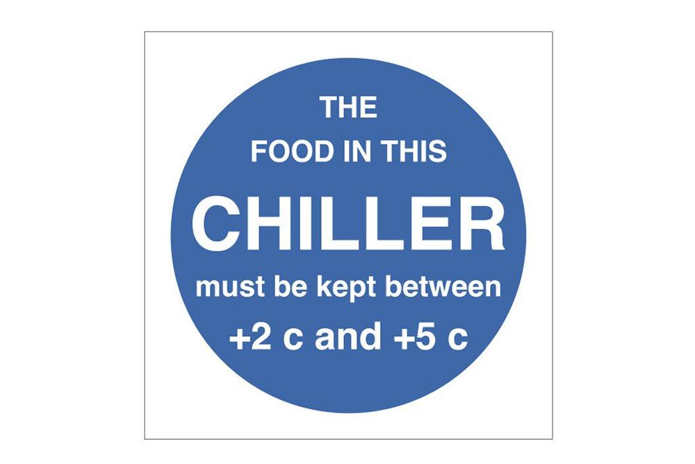 Chiller Temp Guide Sign