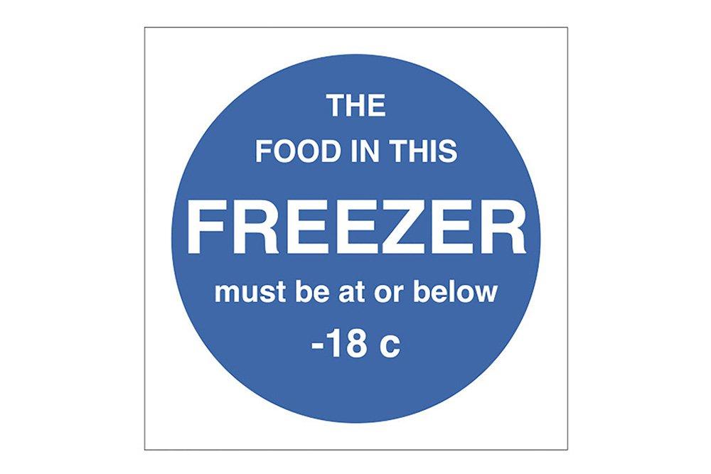 Freezer Temp Guide Sign