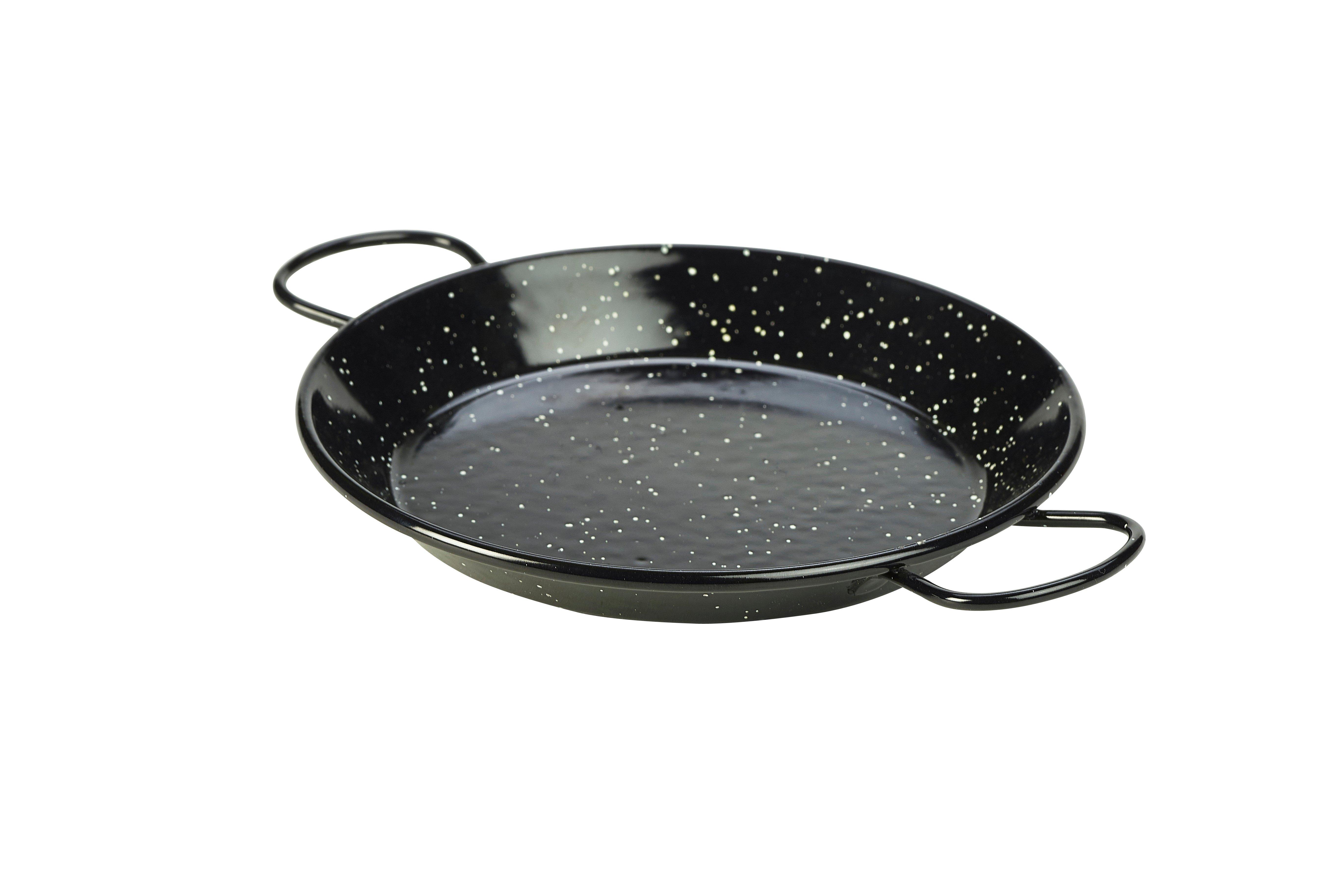 Black Enamel Paella Pan 20cm