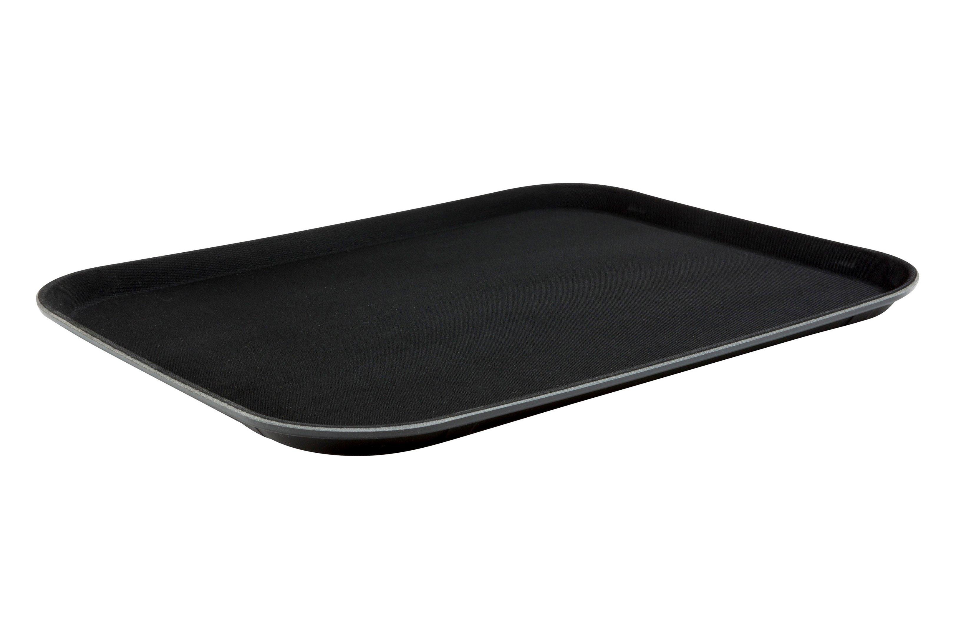 Black Non Slip Rectangular Tray