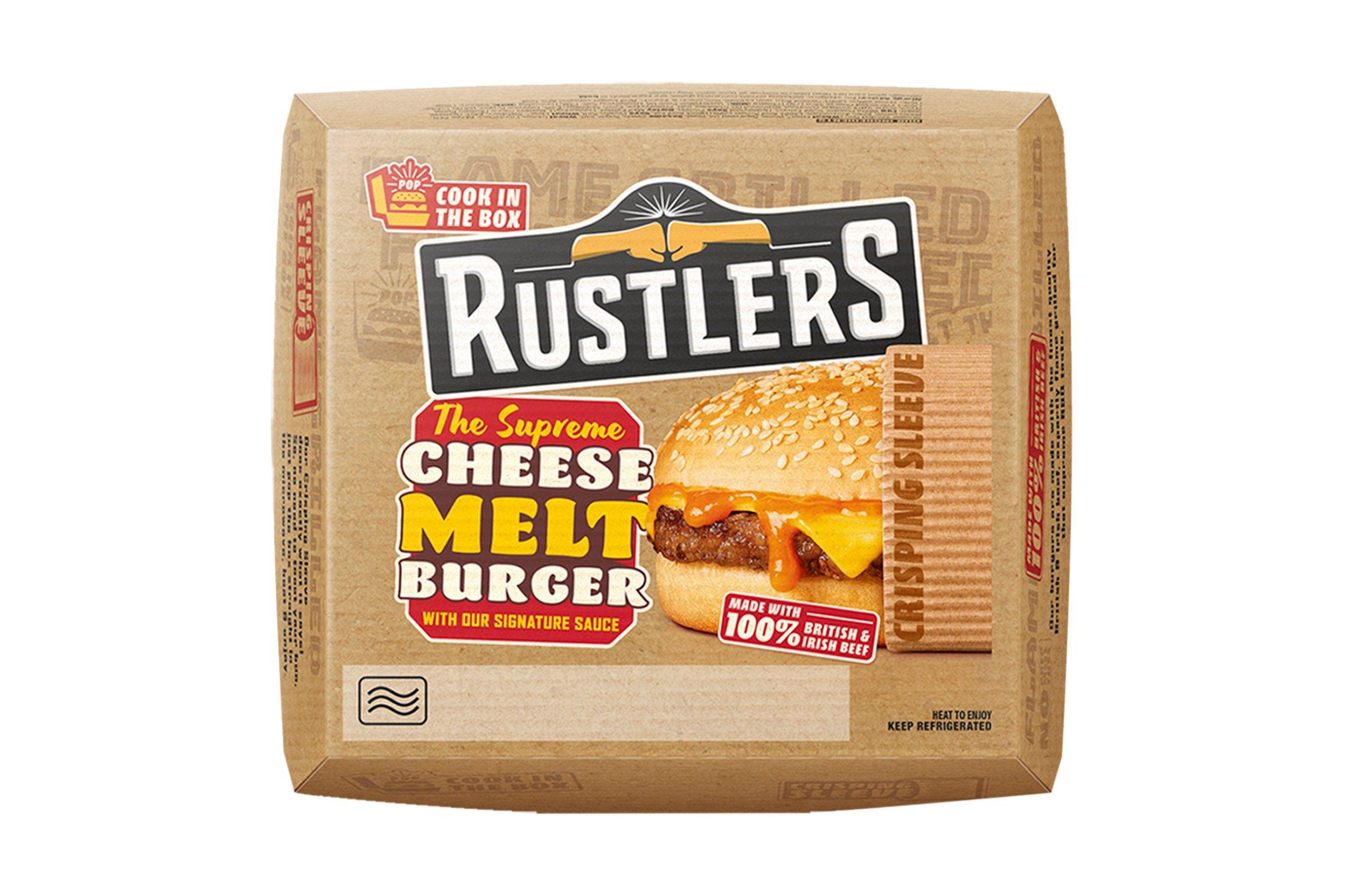 Rustlers The Supreme Cheese Melt Burger