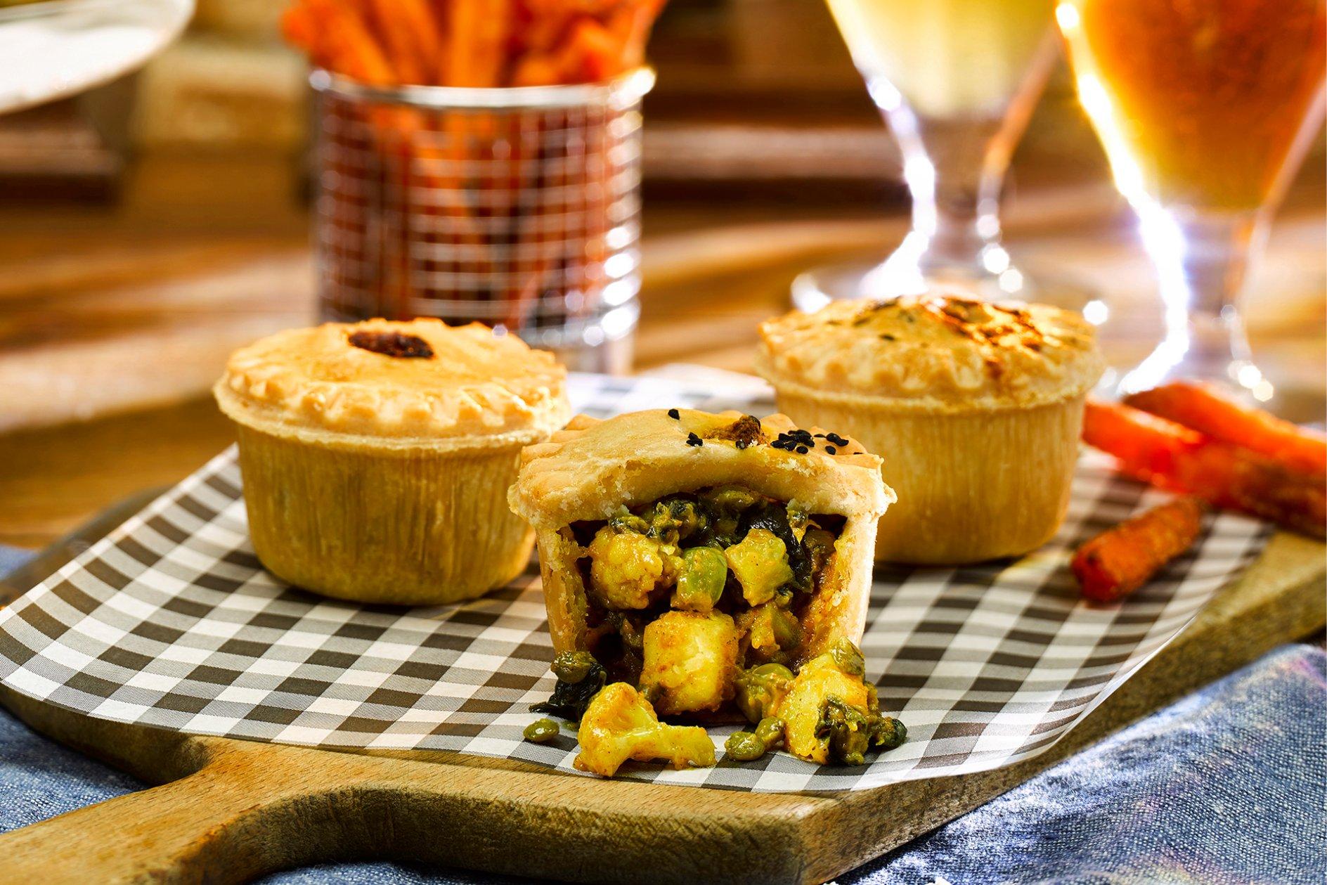 Phat Gluten Free Baked Mini Indian Spiced Cauliflower & Lentil Pie