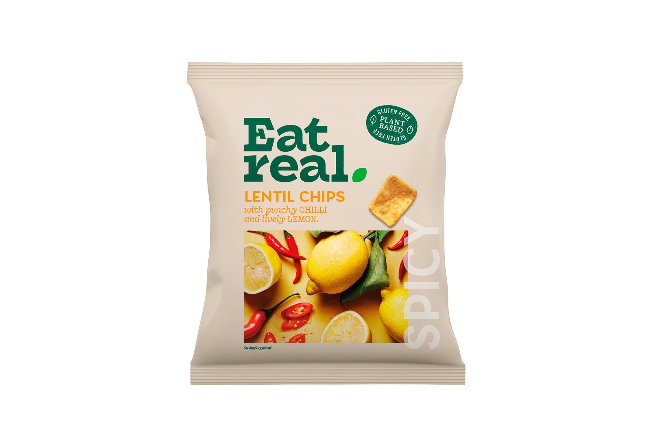 Eat Real Lentil Chips Chilli Lemon