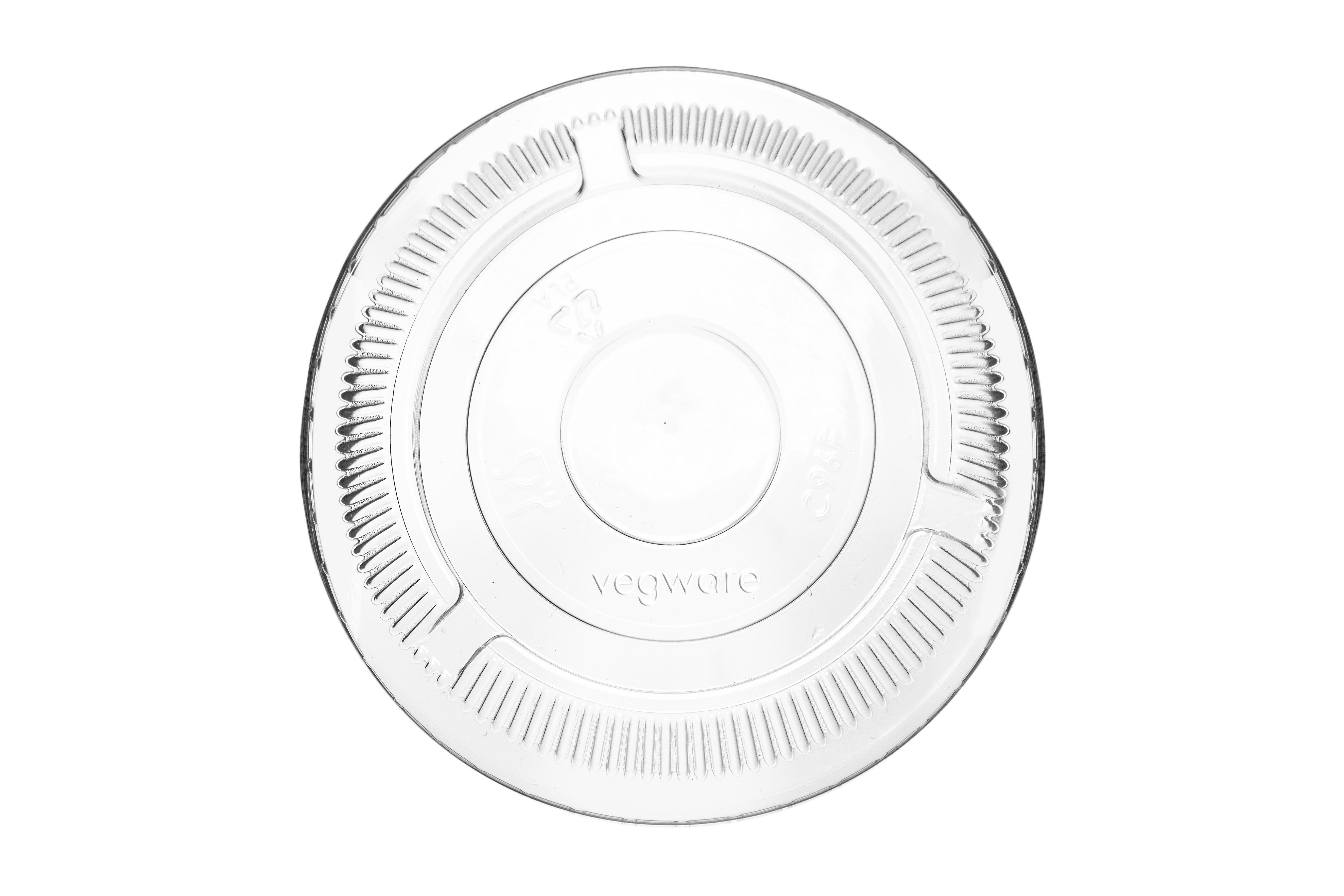 Vegware PLA Flat Cold Cup Lids without hole- 10oz-16oz