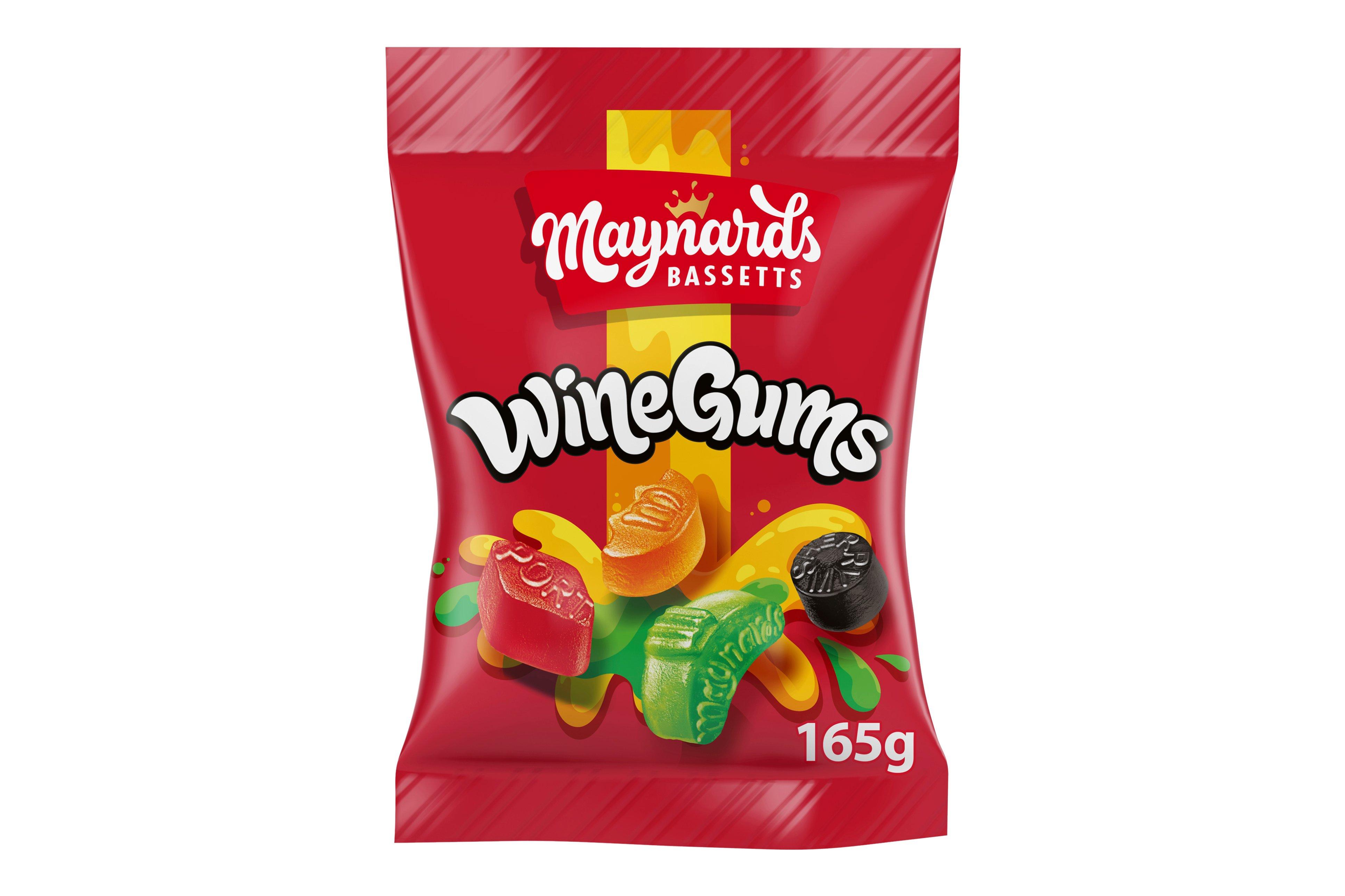 Maynards Bassetts Wine Gums Sweets Bag 165g