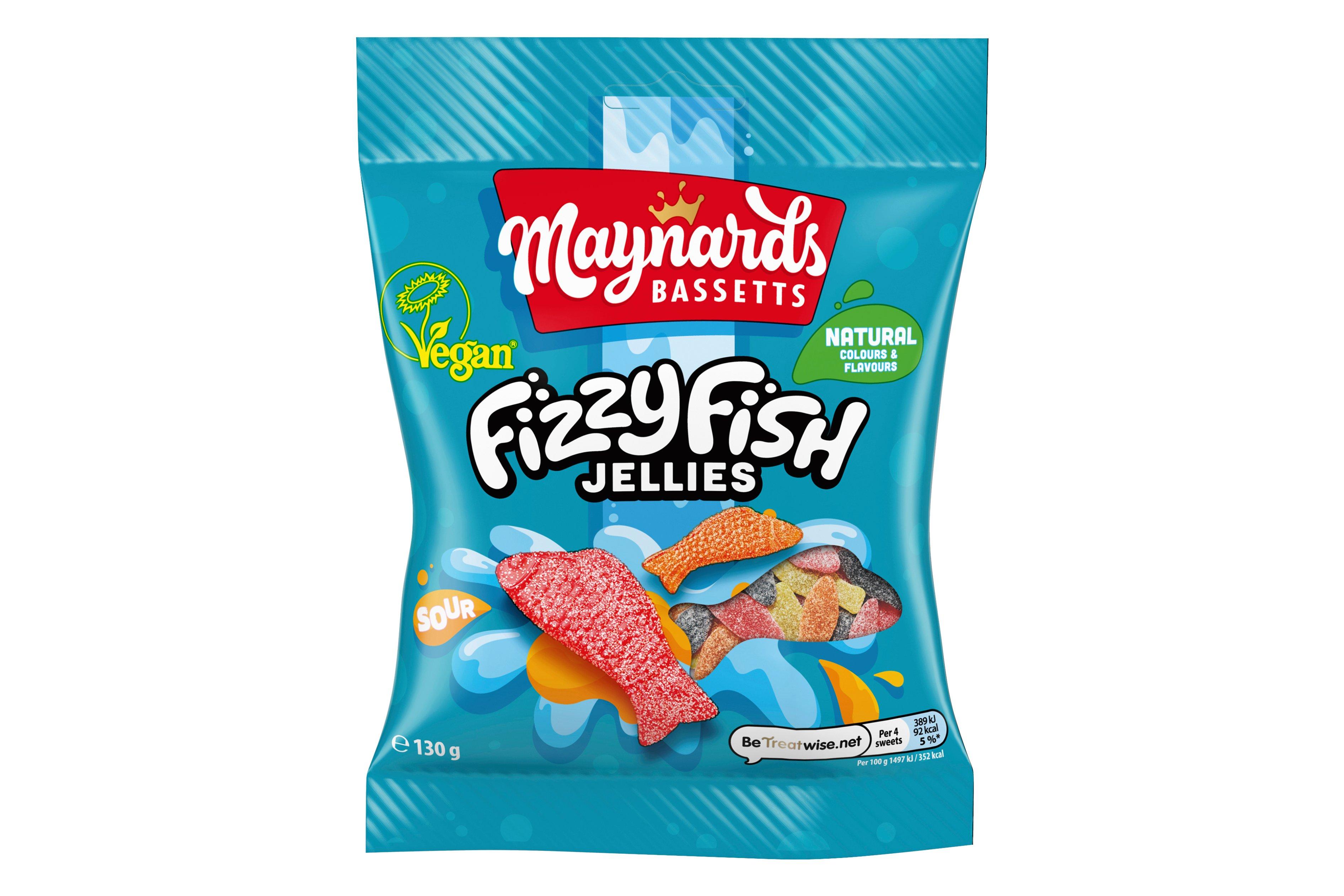 Maynards Bassets Fizzy Fish Sweets Bag 130g