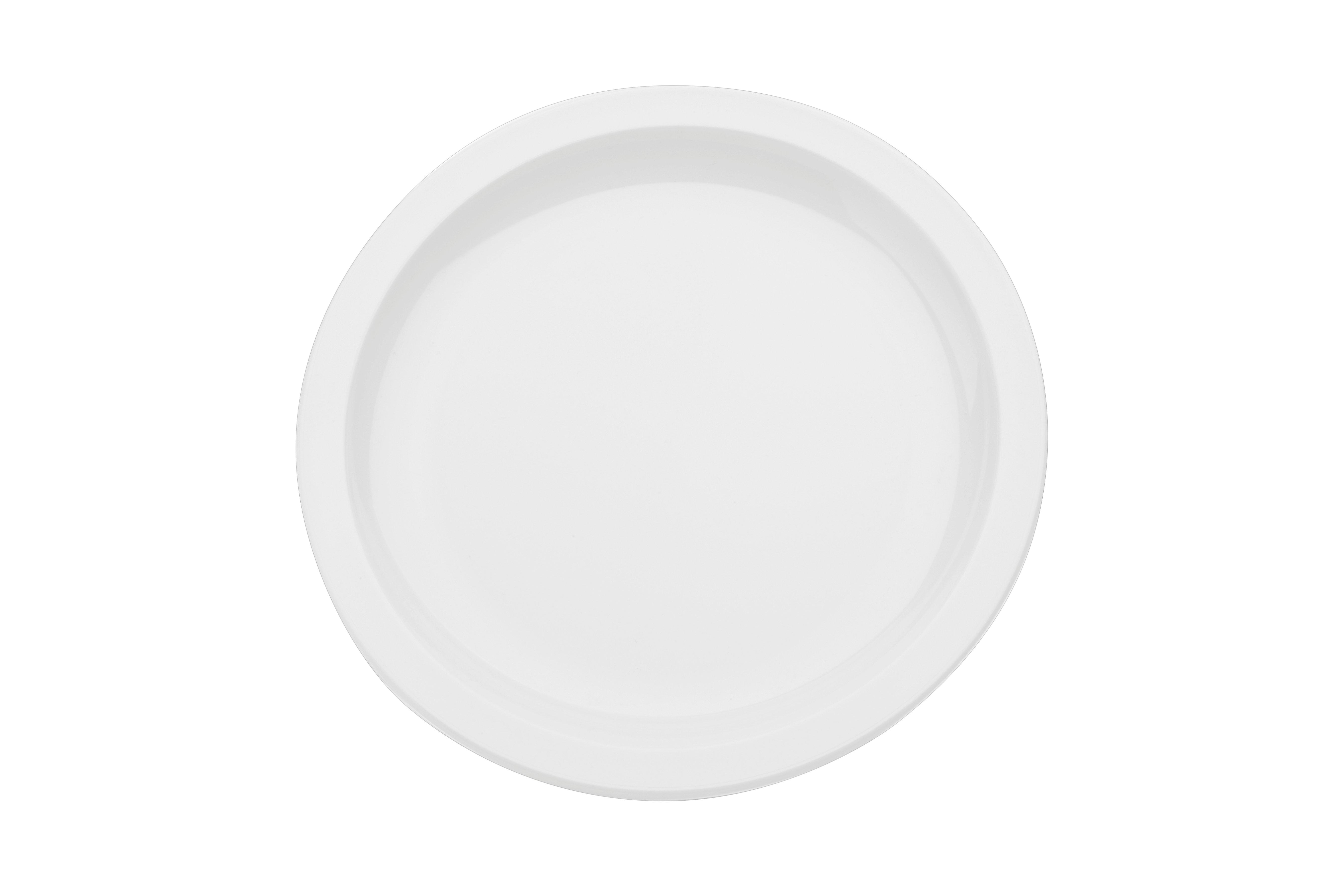 Poly Rimmed Plate White 23cm