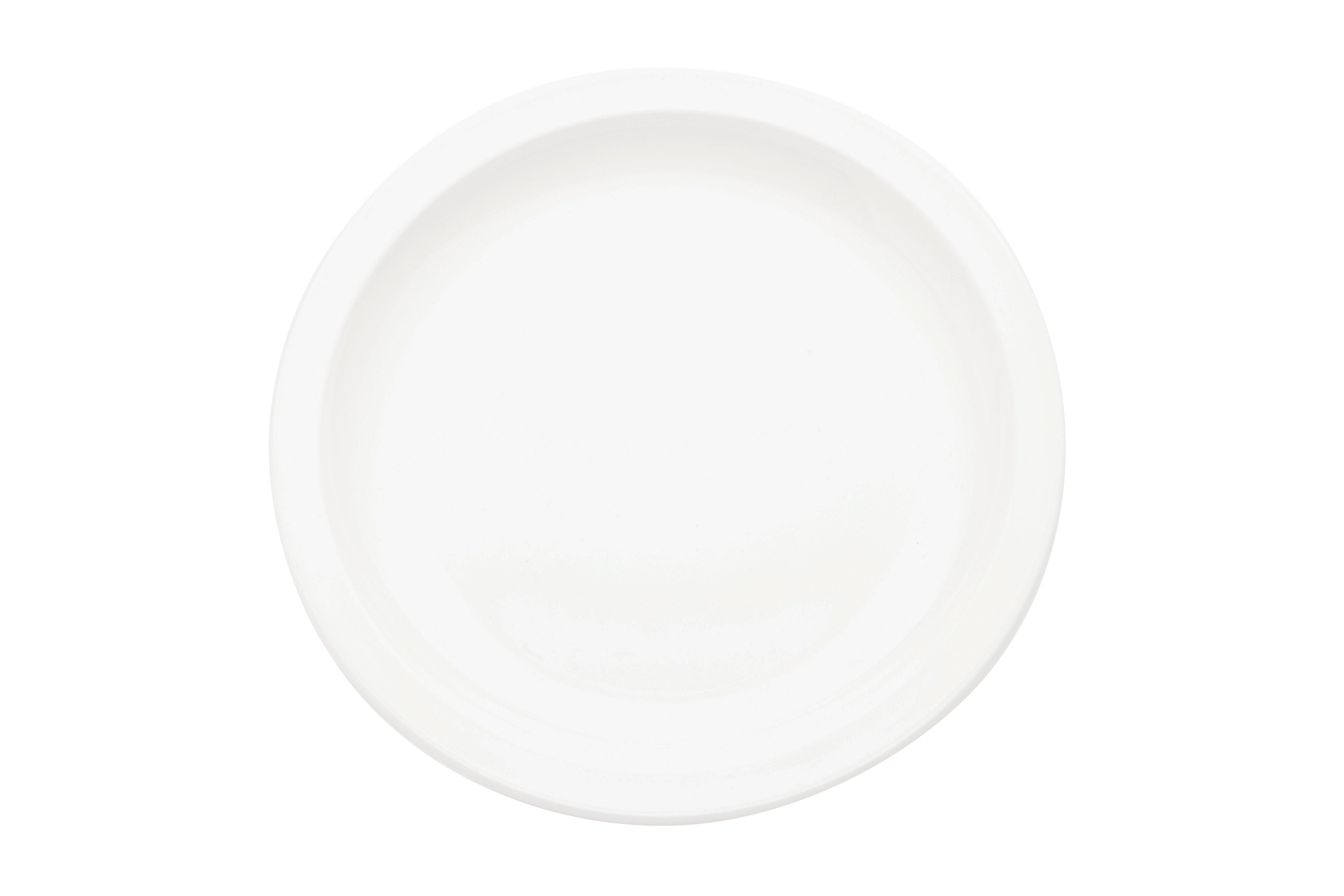 Poly Rimmed Plate White 17cm