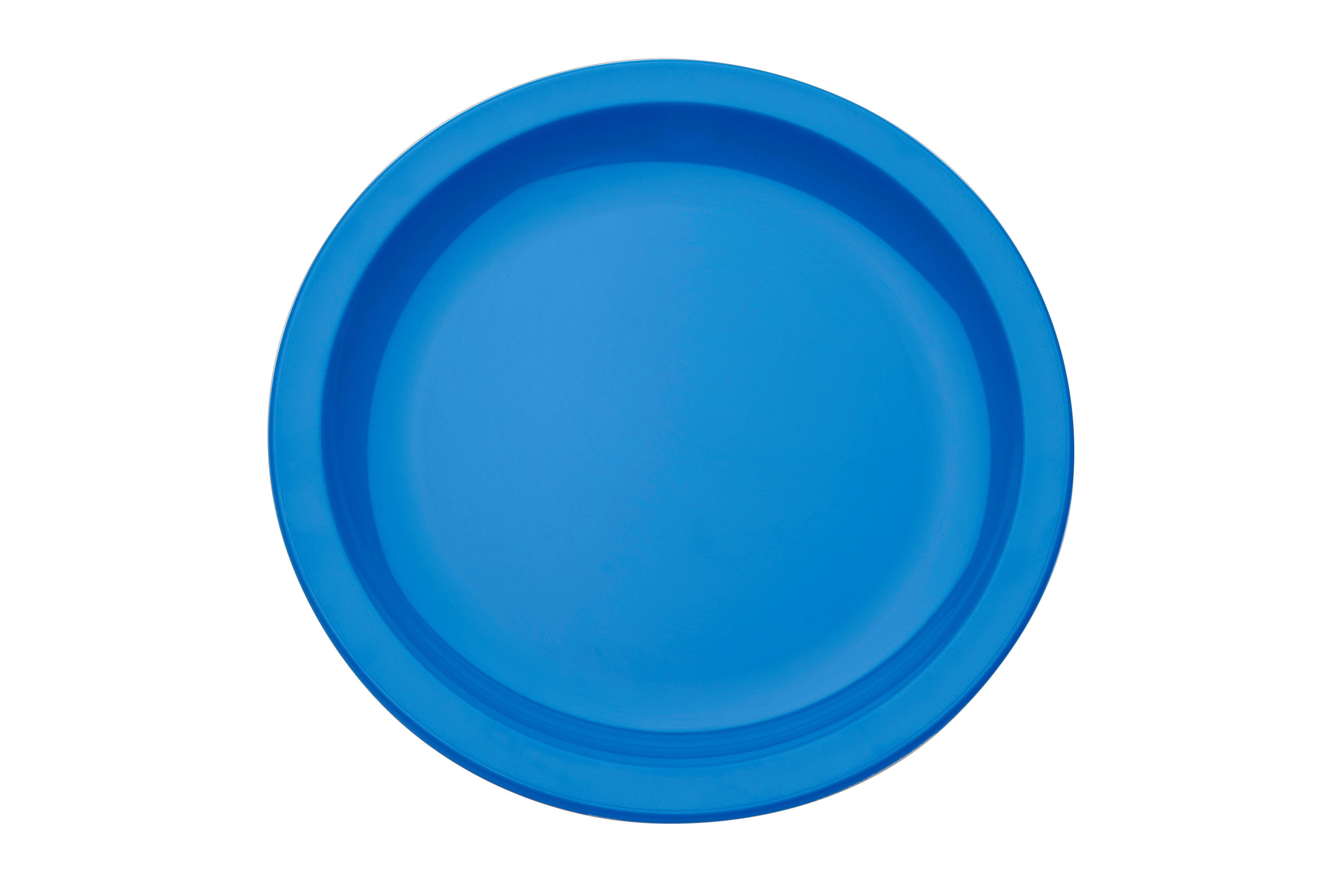 Poly Rimmed Plate Blue 17cm
